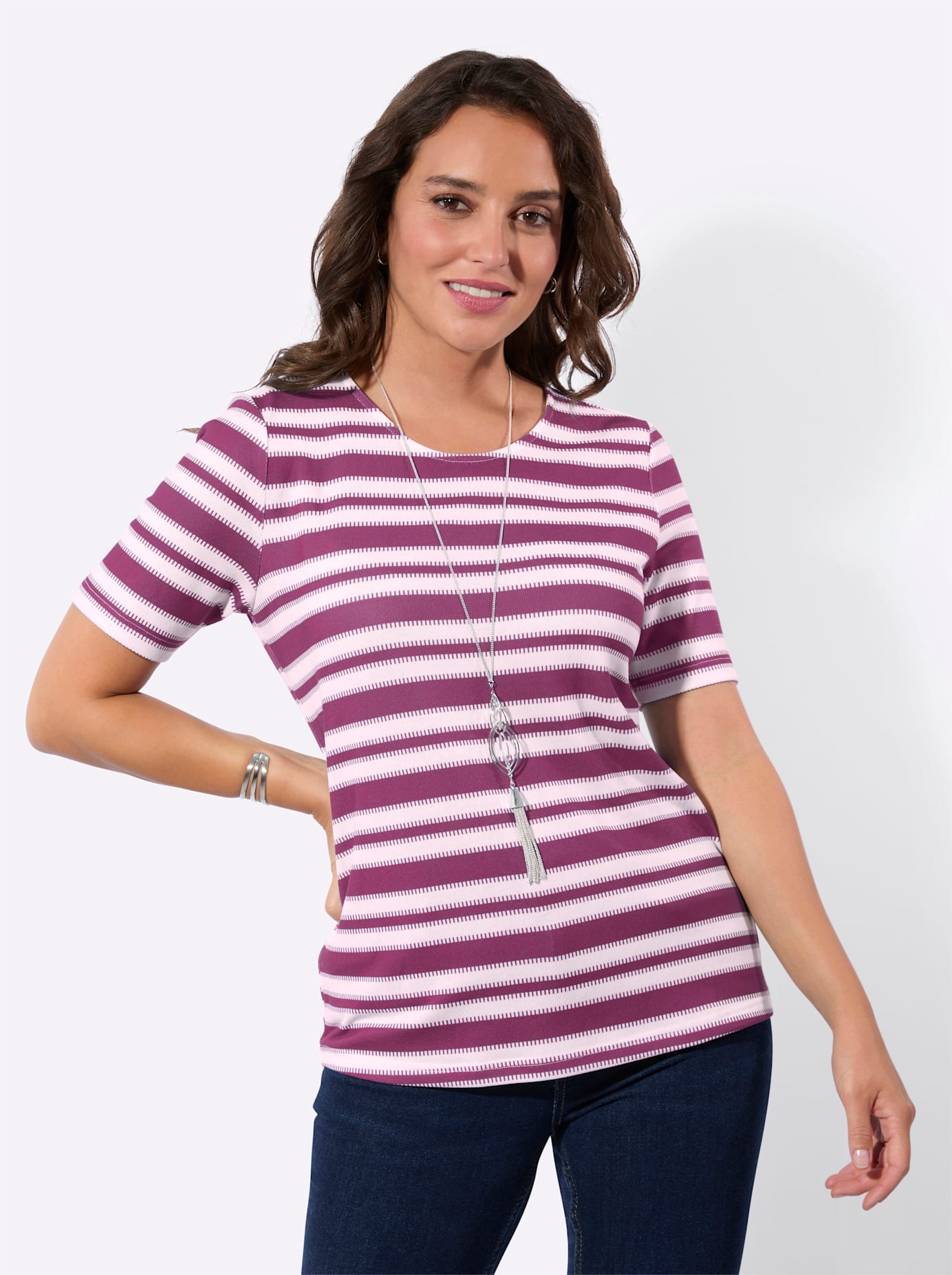 Casual Looks Rundhalsshirt "Kurzarm-Shirt" 1 tlg. tlg. günstig online kaufen