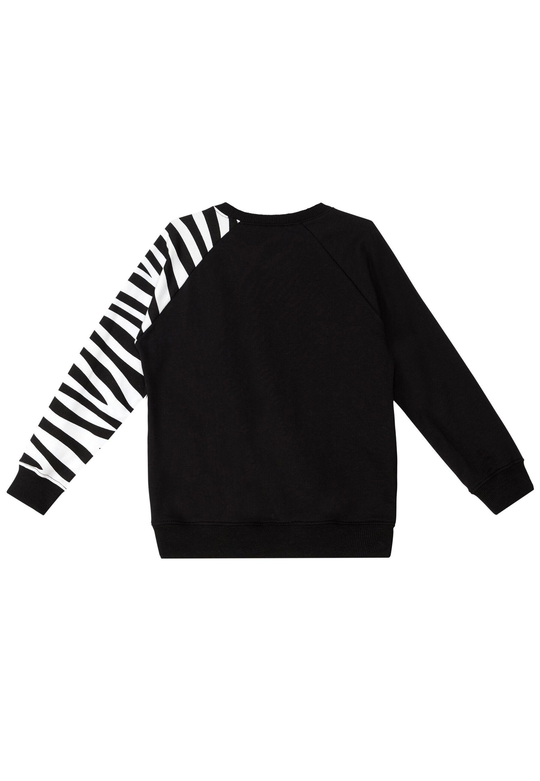 Thumbnail - Denokids Rundhalspullover "Zebra Ruffled" 1 Stk. mit Zebra-Print