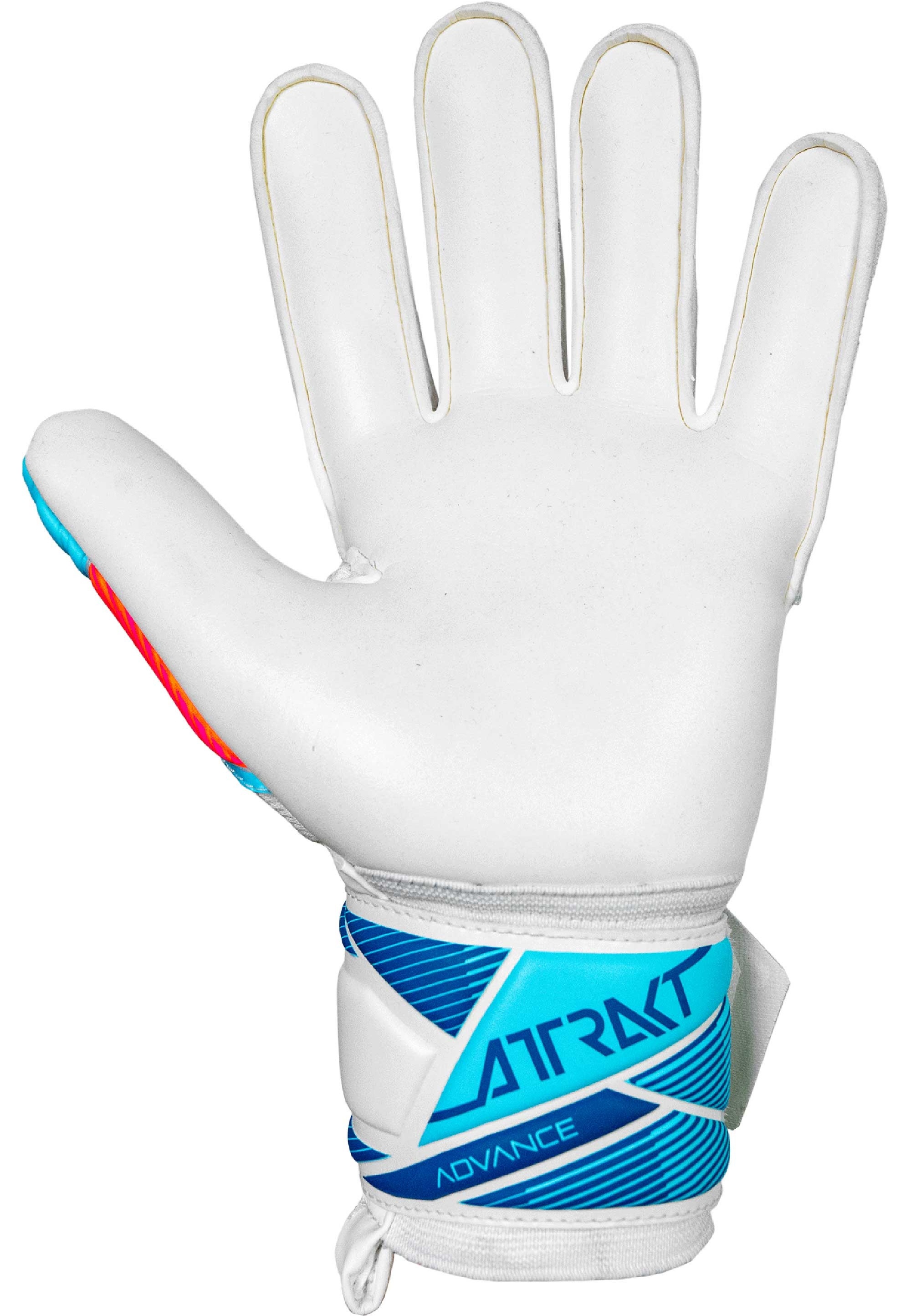 Torwarthandschuhe REUSCH "Attrakt Advance", Damen, Gr. 7, weiß, 34% Polyester, 25% Latex, 3% Polyurethan, 2% Gummi, 1% Baumwolle, Handschuhe, mit atmungsaktiven Mesh-Einsätzen 3