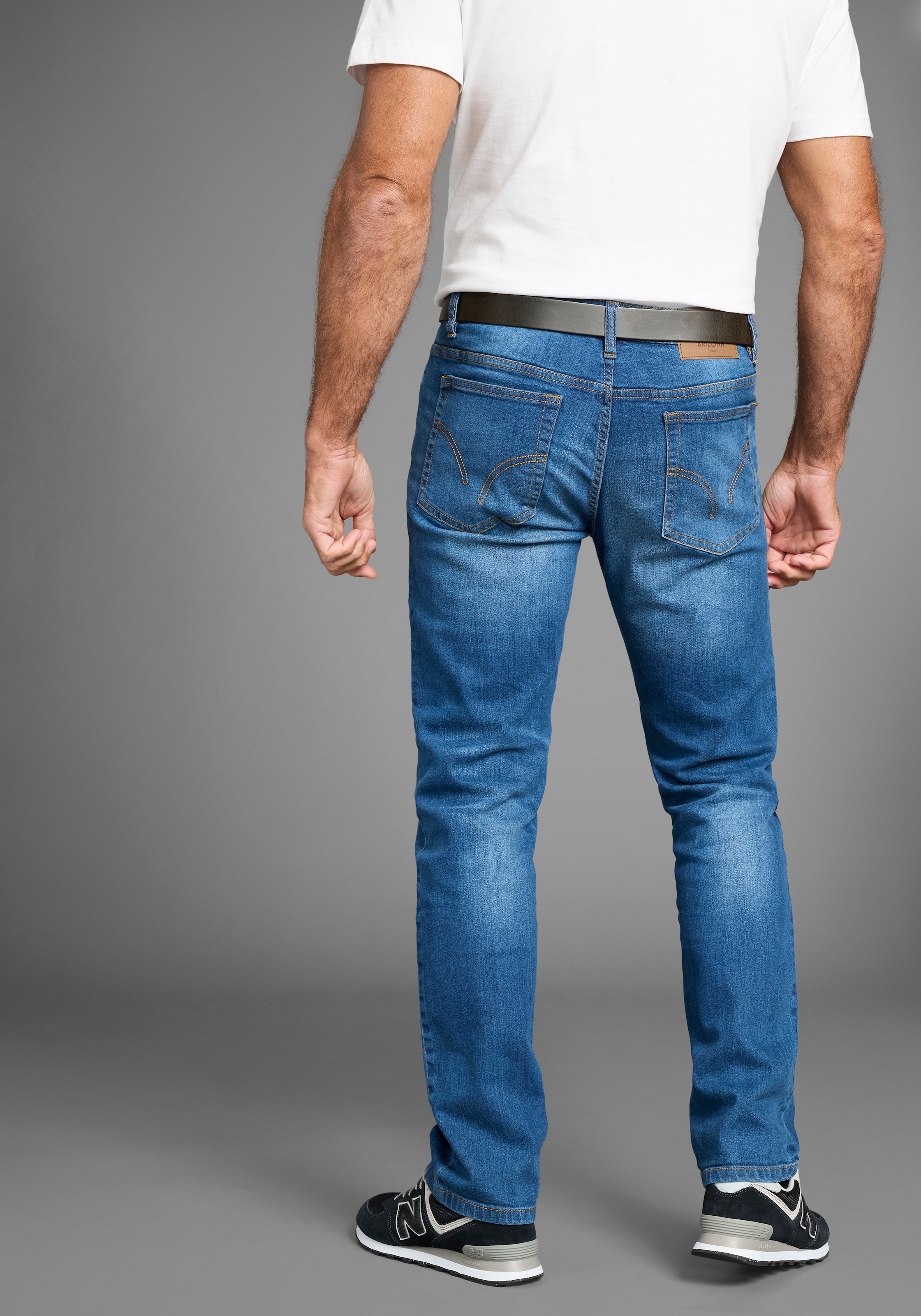 Man's World Ledergürtel, im klassischen Design mit edel schimmernder Schnalle - NEW