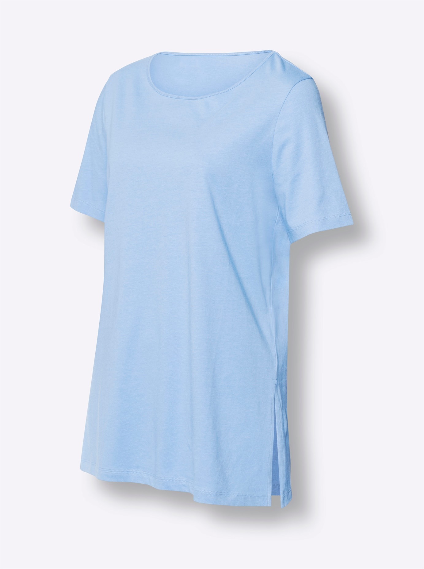 Classic Basics Women Longshirt Sky Blue Size 38 3