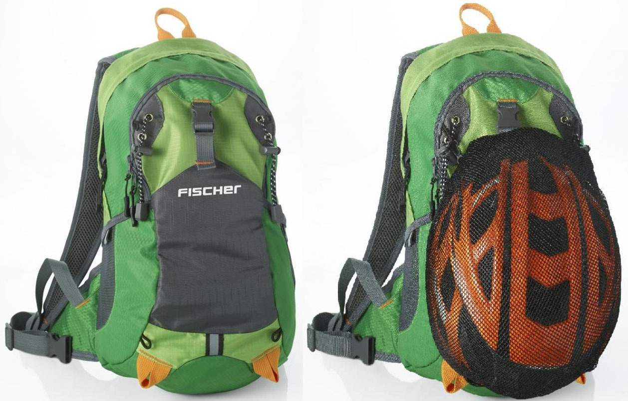 FISCHER Fahrrad Fahrradrucksack »Rucksack mit Helmnetz«, mit Helmnetz