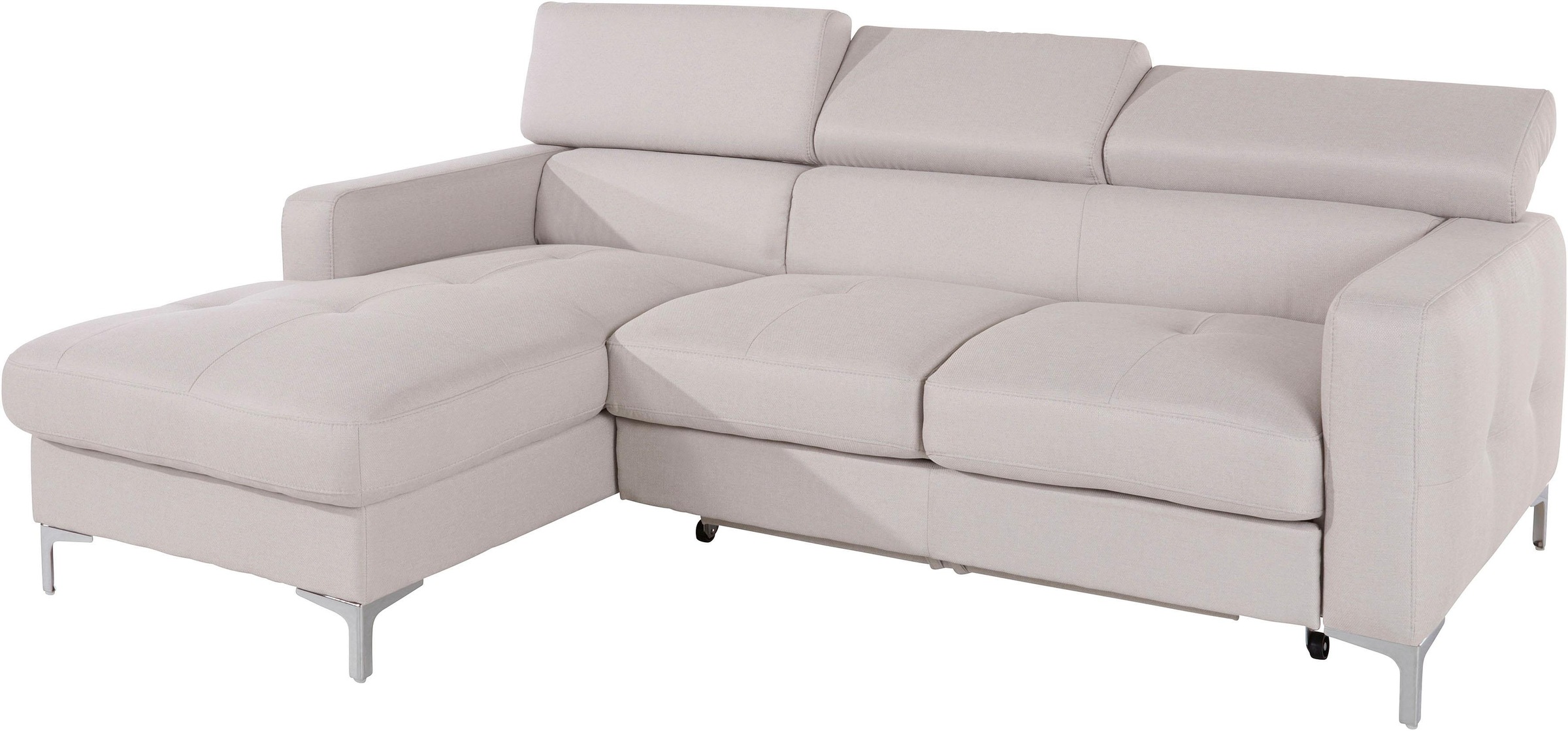 COTTA Ecksofa »Sammy L-Form«, mit Kopfteilverstellung, wahlweise mit Bettfunktion & Bettkasten