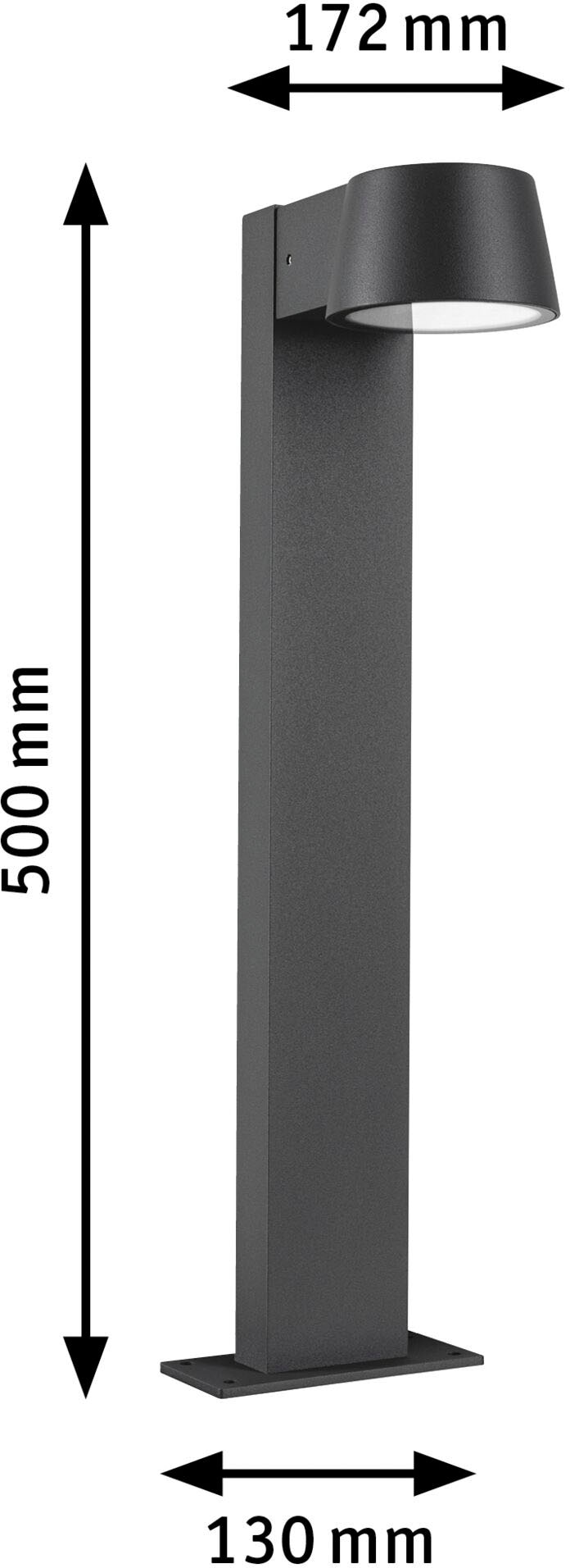 Paulmann LED Pollerleuchte »Outdoor 230V Capea Aluminium anthrazit insect friendly«, 1 flammig, Insektenfreundlich, IP44, 2200K
