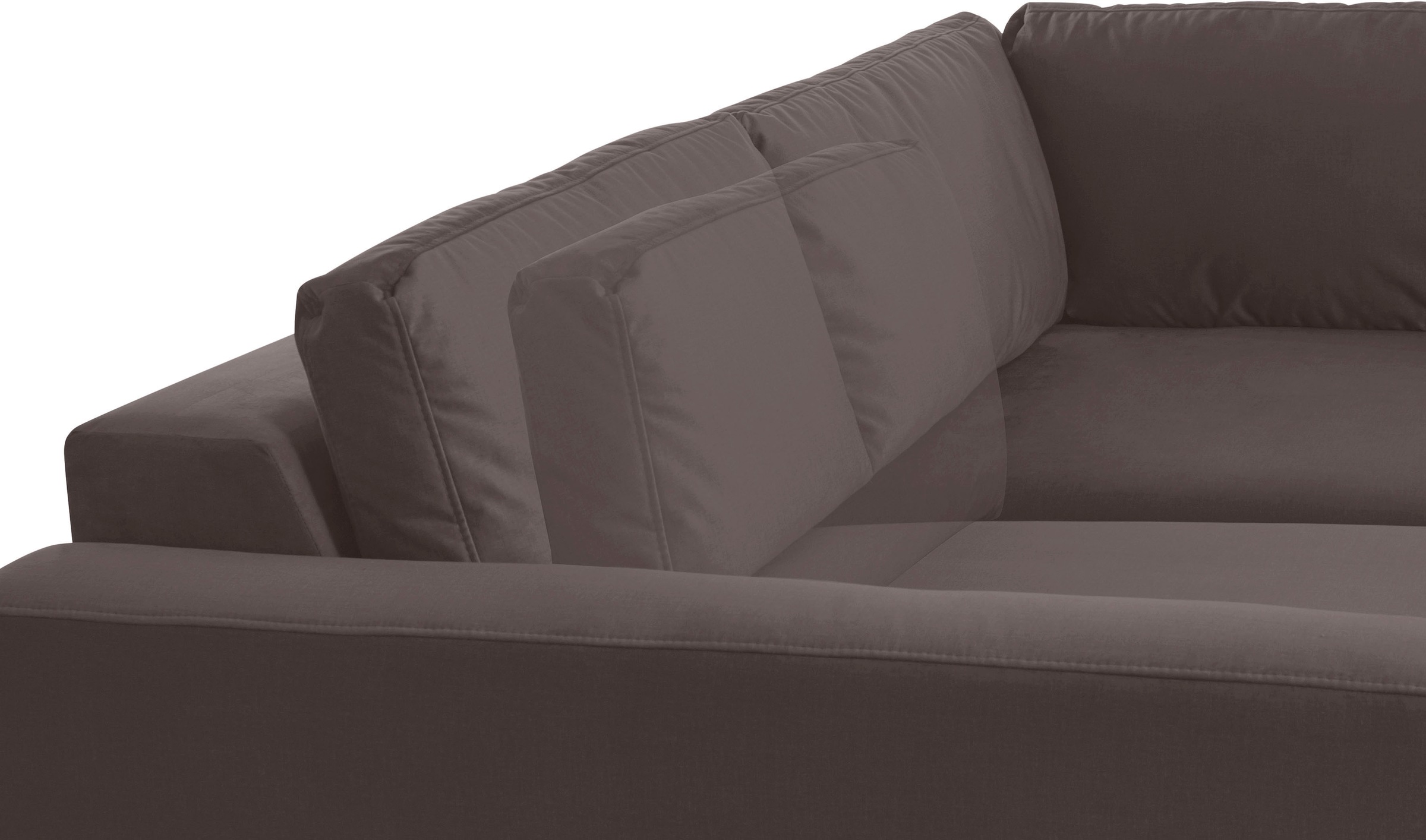 Places of Style Wohnlandschaft »Bloomfield, U-Form«, mit extra tiefer Sitzfläche, wahlweise mit Sitztiefenverstellung
