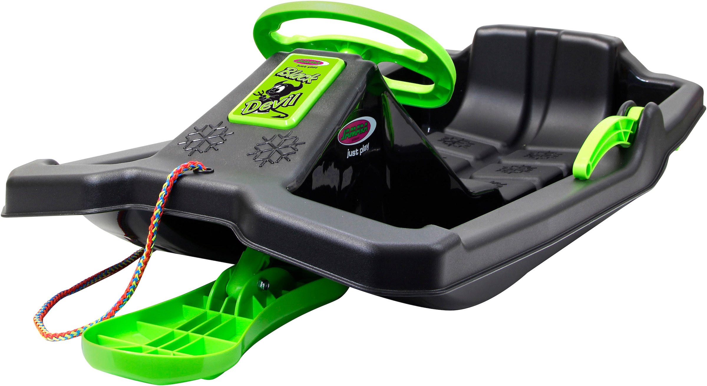 Jamara Bob »Snow Play Bob Black Devil 84cm schwarz mit Lenkrad und Bremse« Made in Europe