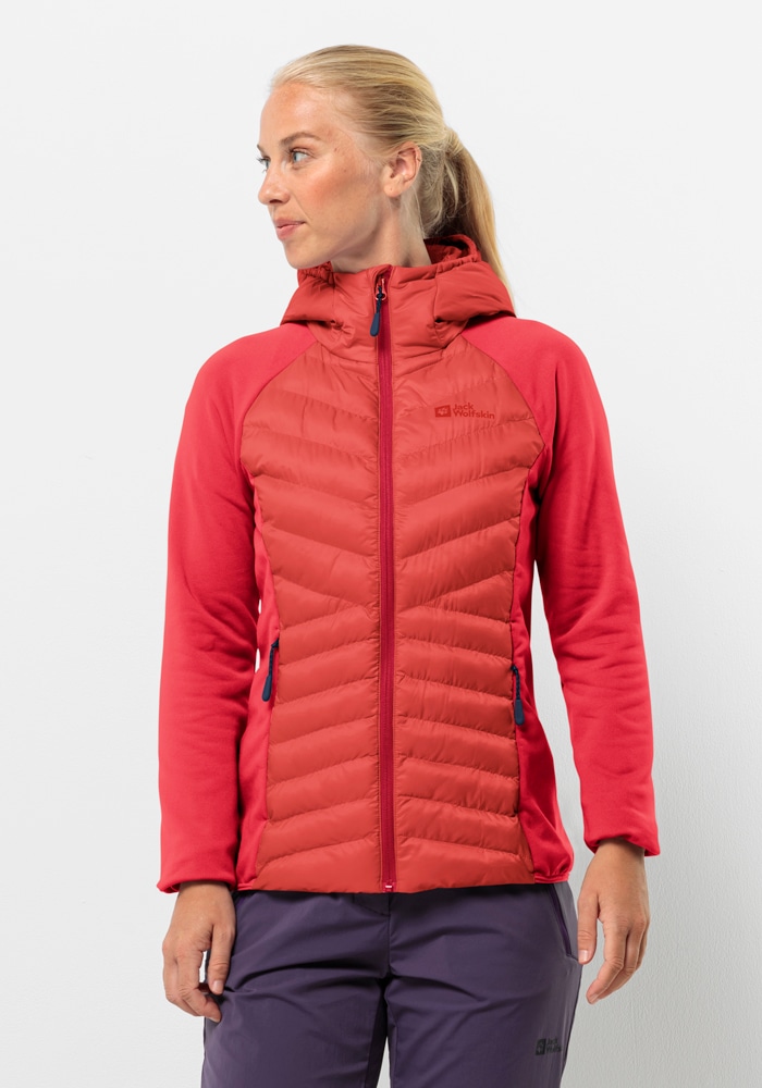 Jack Wolfskin Hybridjacke "ROUTEBURN PRO HYBRID W", mit Kapuze