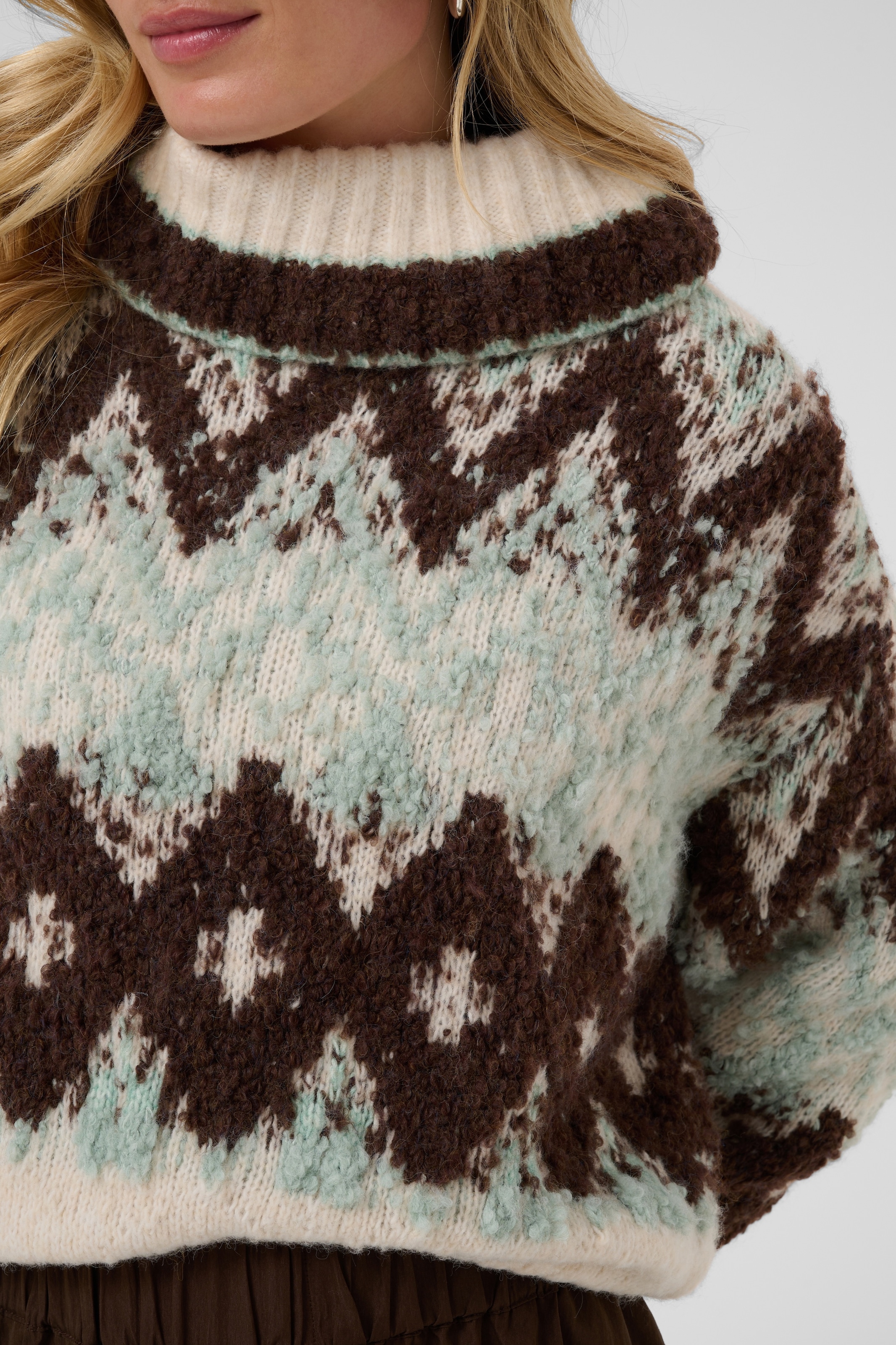 Saint Tropez Rollkragenpullover »TuskaSZ Pullover« Materialmix, Loose fit
