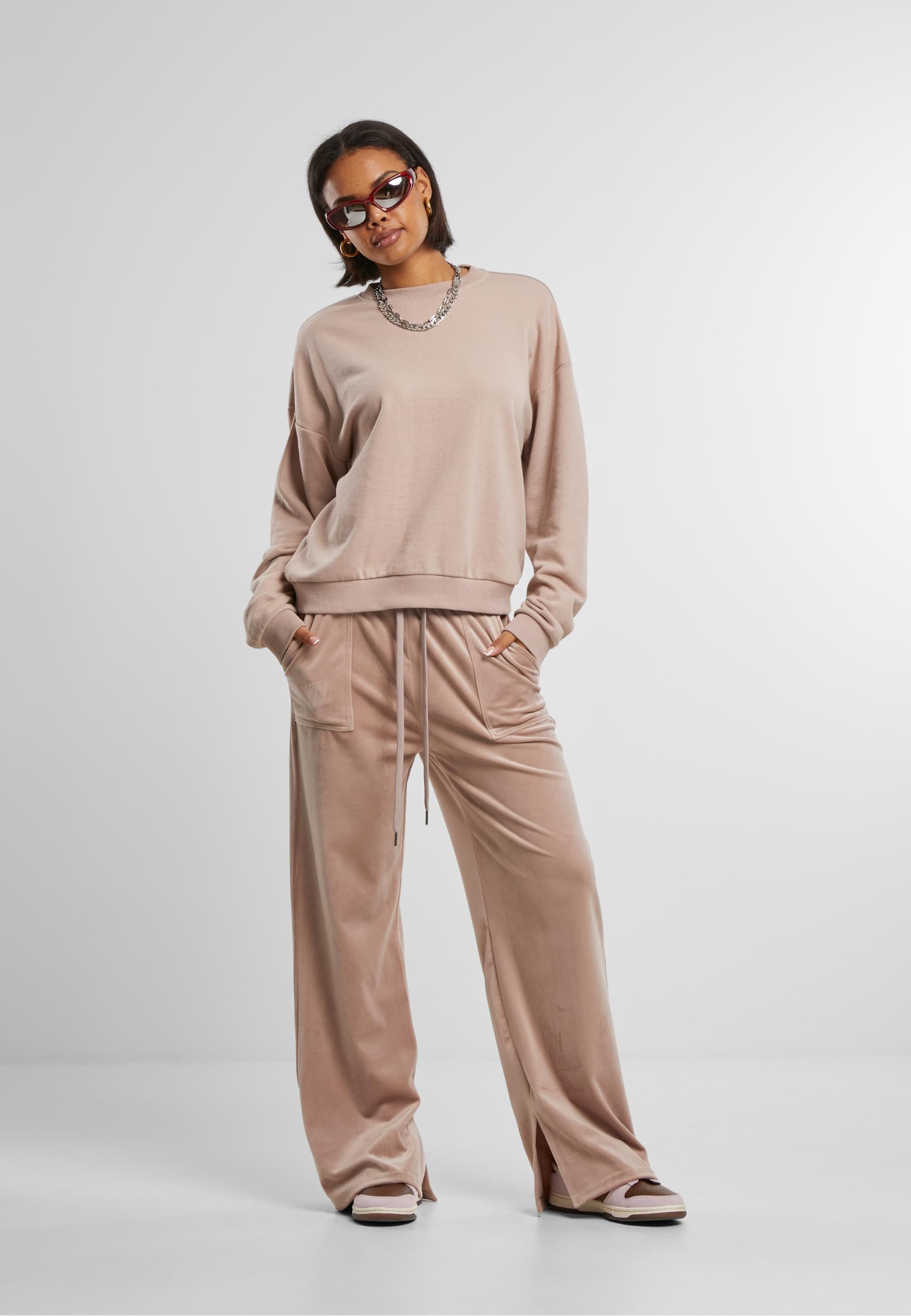 URBAN CLASSICS Sweater »Urban Classics Damen Ladies Oversized Light Terry Crewneck«