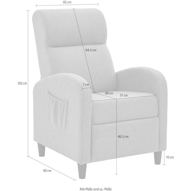 ATLANTIC home collection TV-Sessel, mit Relax- und Schlaffunktion bestellen  | BAUR