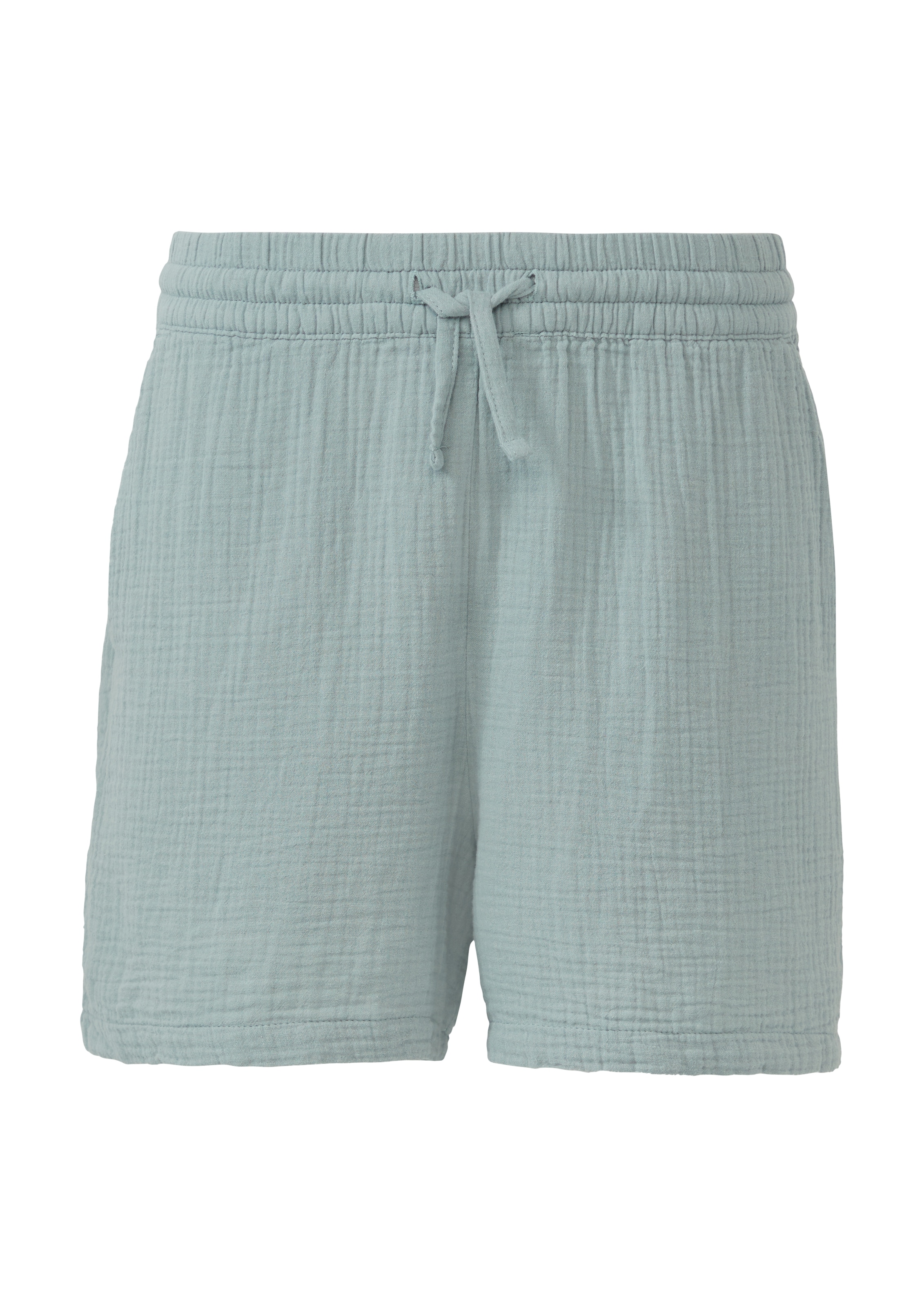 QS Shorts, im Crinkle-Look und mit Bindeband