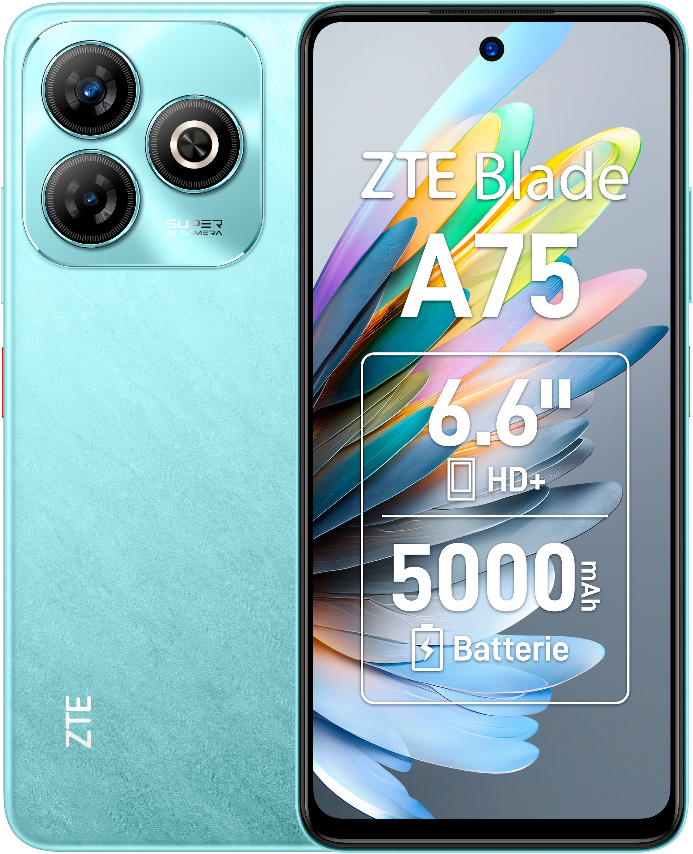 ZTE Smartphone »Blade A75« grün