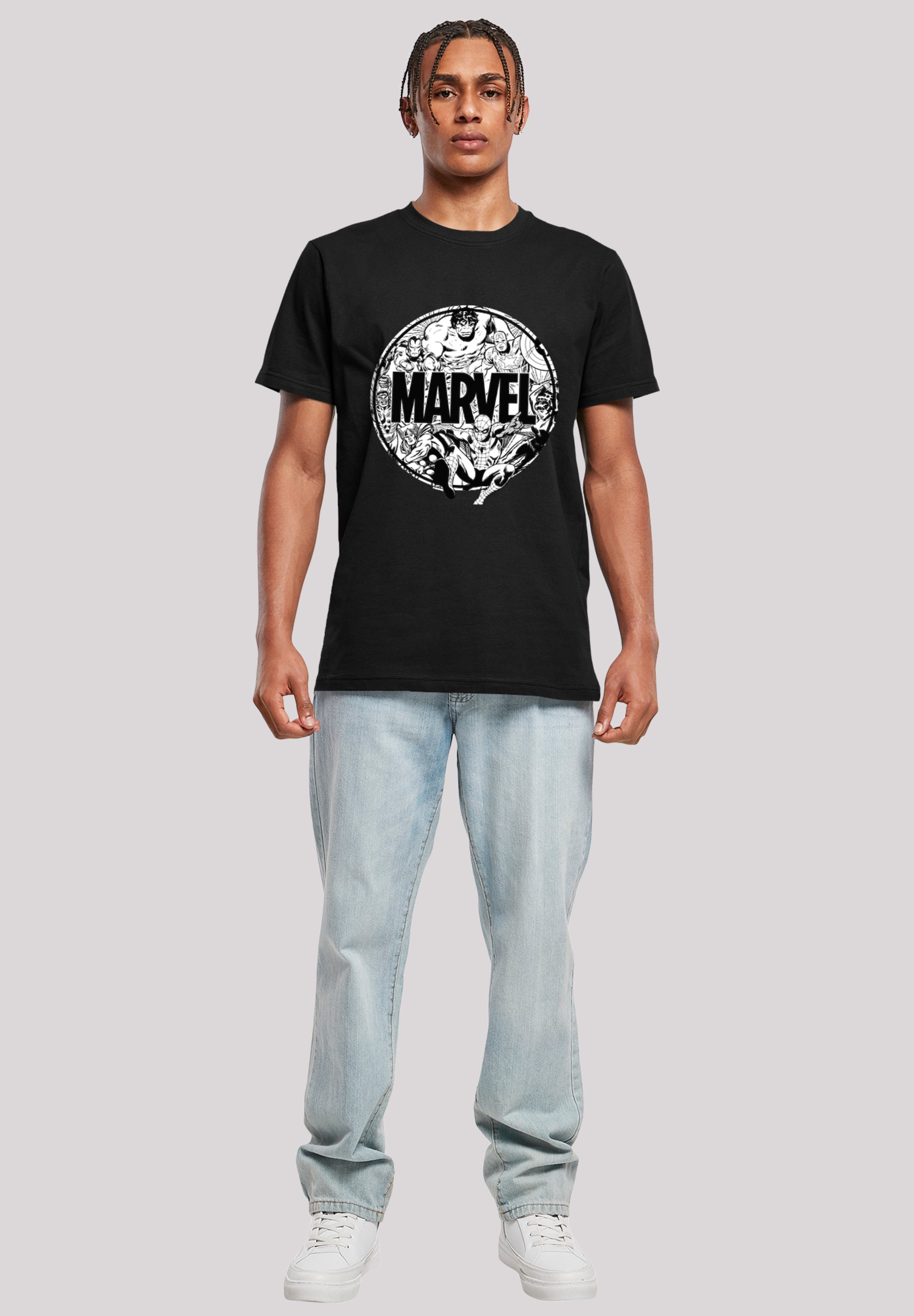 F4NT4STIC T-Shirt »T-Shirt 'Marvel Comics Logo Character Infill'«, Herren,Premium Merch,Regular-Fit,Basic,Logo Print