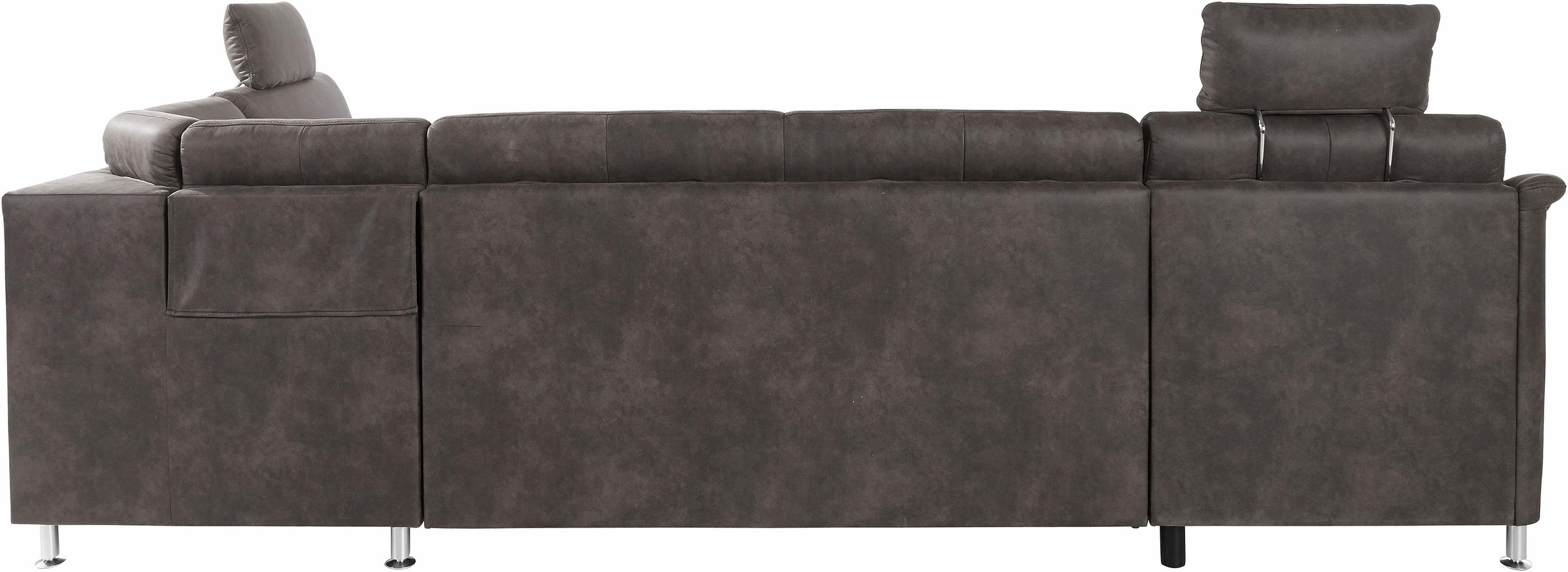 Wohnlandschaft SIT & MORE "Cardoso U-Form", grau (anthrazit), B:324cm H:90cm T:90cm, Luxus-Microfaser 1 (100% Polyester);Luxus-Microfaser 2 (100% Polyester);Luxus-Microfaser ALTARA NUBUCK (100% Polyester), Sofas, Wohnlandschaft, mit Federkern und Kopfstüt 5
