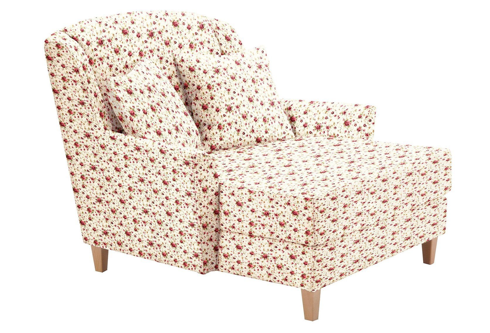 Sessel »Julia, Loungesessel, Blumenmuster, XXL-Sessel, Megasessel, bequem«, mit...