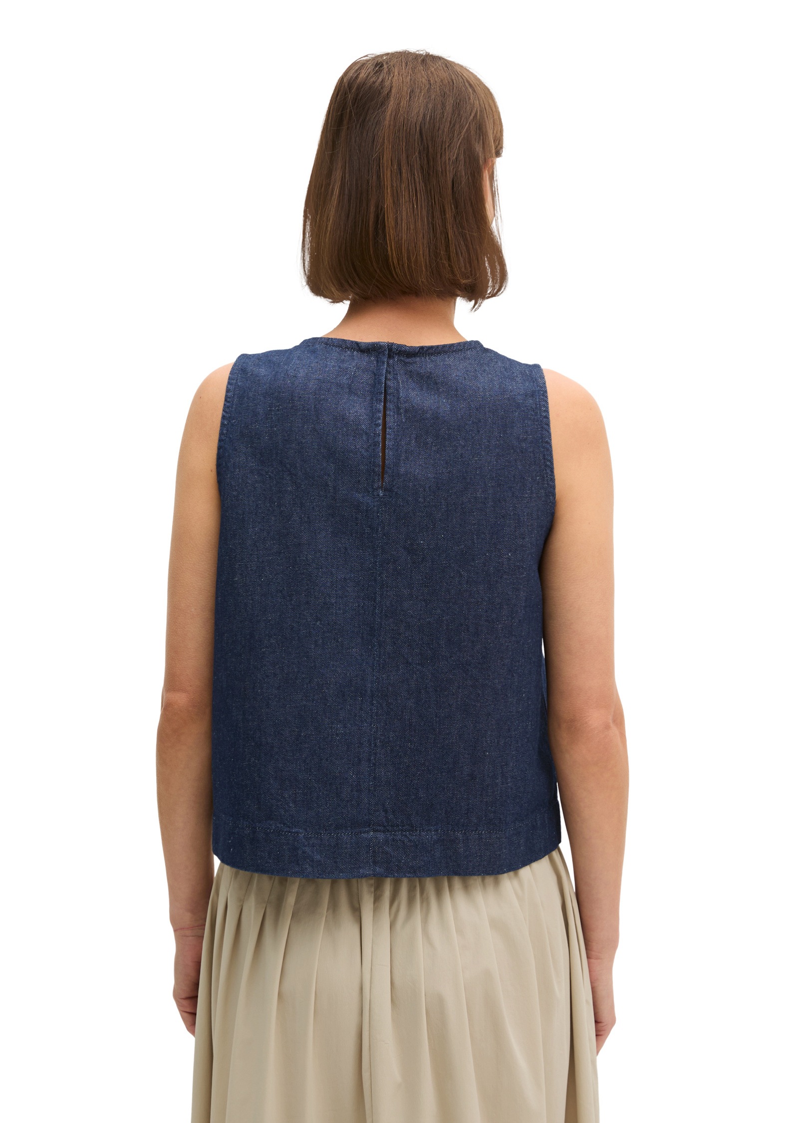 Marc O'Polo Jeansbluse »aus Organic-Cotton-Leinen-Mix«