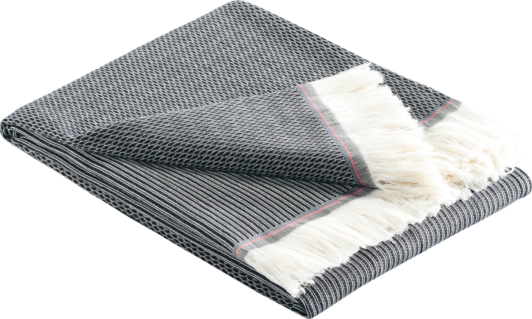 »Lines«, BAUR Franse, bestellen Biederlack Kuscheldecke | hochwertige Plaid