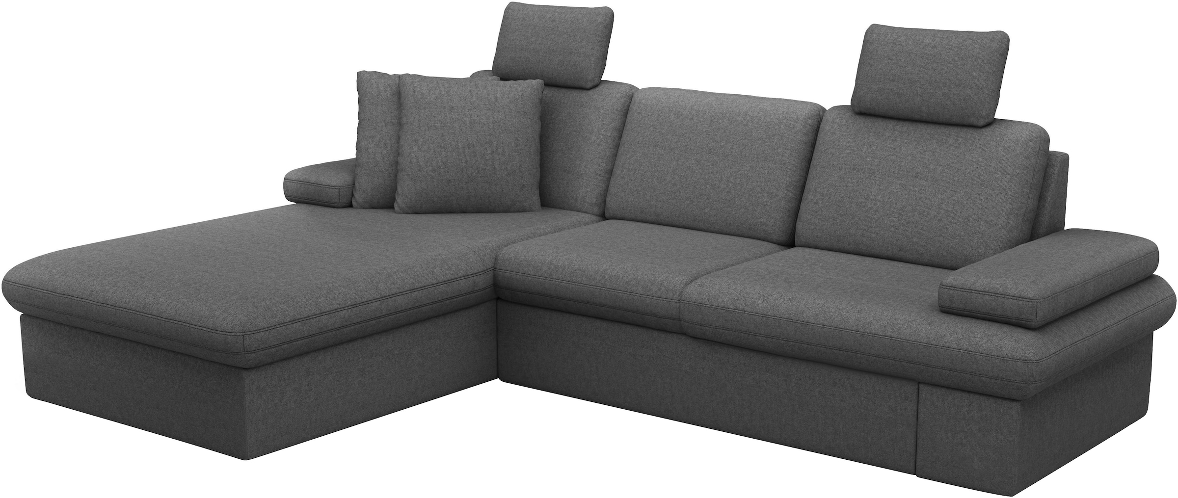 sit&more Ecksofa »Moreno L-Form, B: 247 cm« mit Armteilverstellung, optional Bettfunktion
