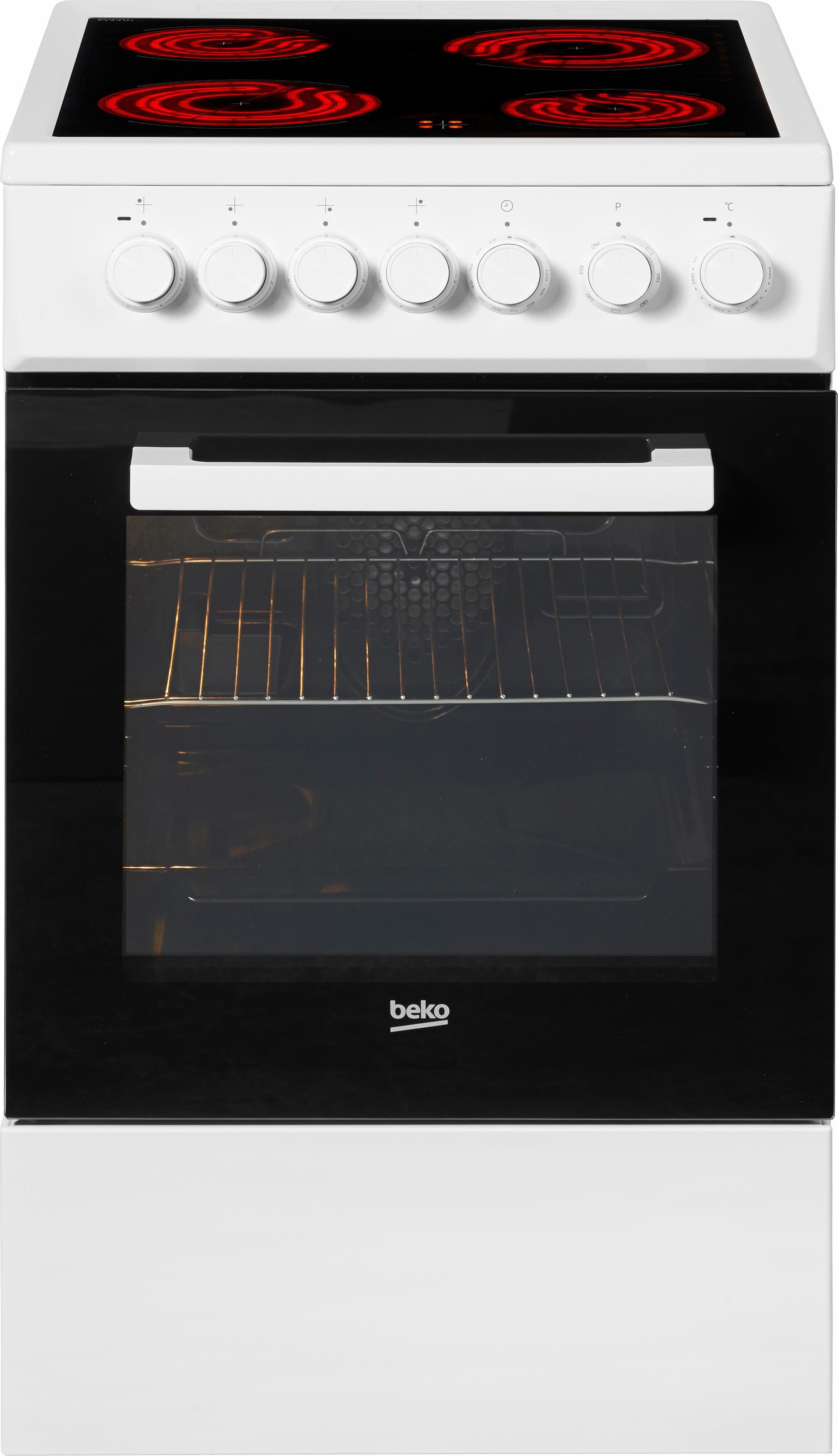 BEKO Elektro-Standherd "FSM57100GW" Simple Steam Reinigungsfunktion Abnehmb günstig online kaufen