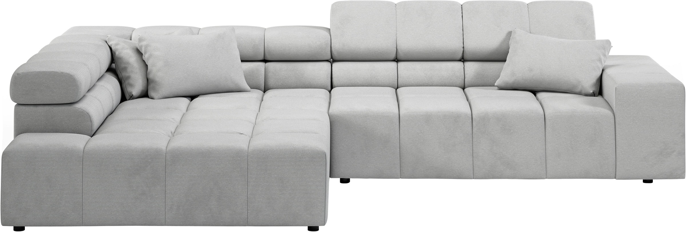 INOSIGN Ecksofa »Ancona incl. Kopfteilverstellung, OTTOs Choice, Breite 319cm, L-Form«, wahlweise motorische Sitztiefenverstellung, auch in Cord + Easy Care