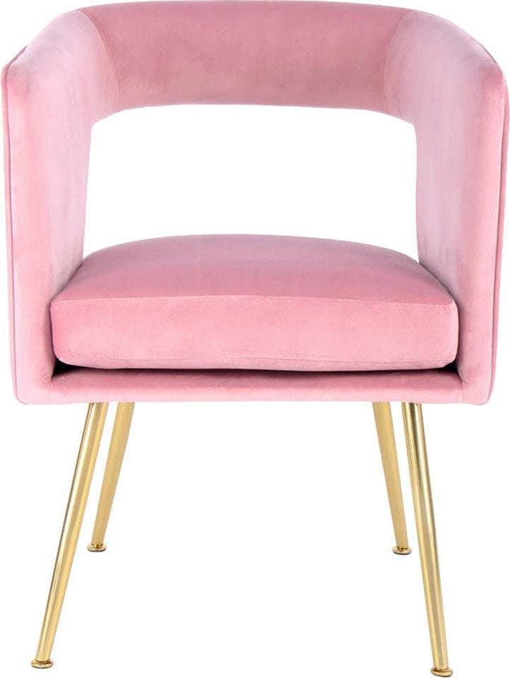 Kayoom Stuhl »Jolene 125, Esszimmerstuhl,eleganter Stoffbezug« () 1 Stk.samtweicher Bezug, Rückenlehne und Armlehnen abgerundet