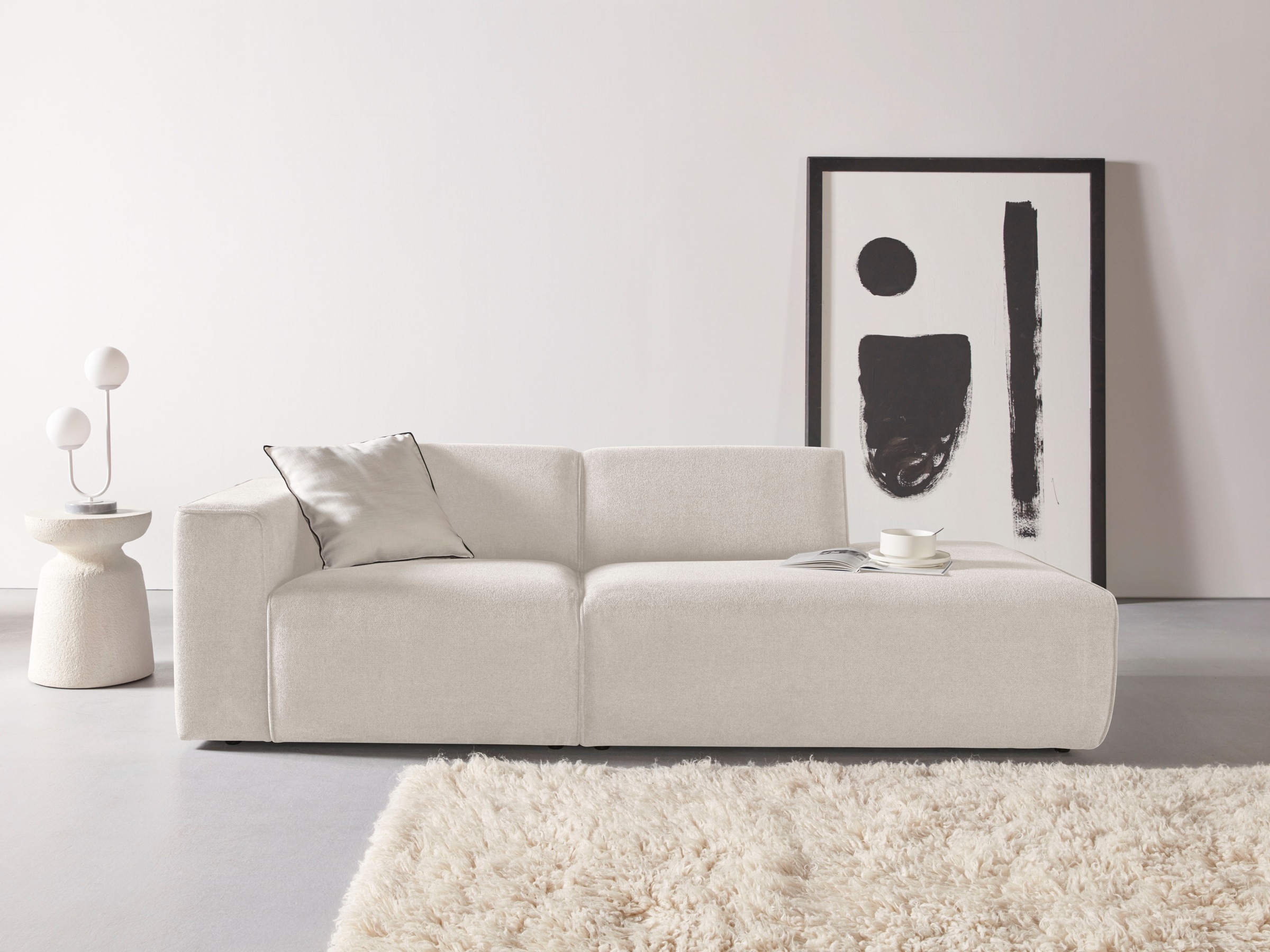 Home affaire 2-Sitzer "Noord mit Kedernaht, Breite 227 cm" Cord, Struktur, günstig online kaufen