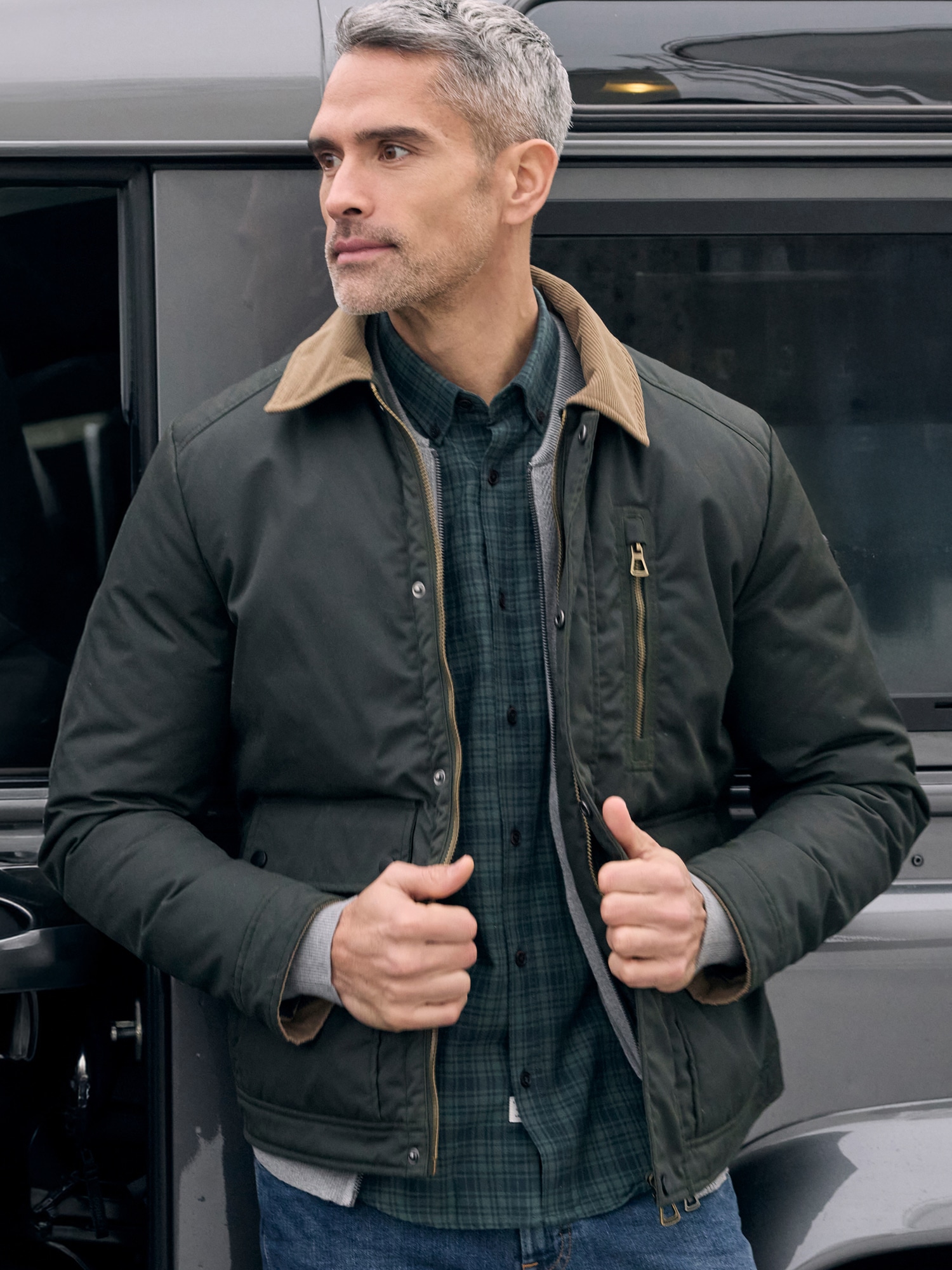 LERROS Blouson "Maskuliner Blouson aus hochwertiger, gewachster Baumwolle" ohne Kapuze