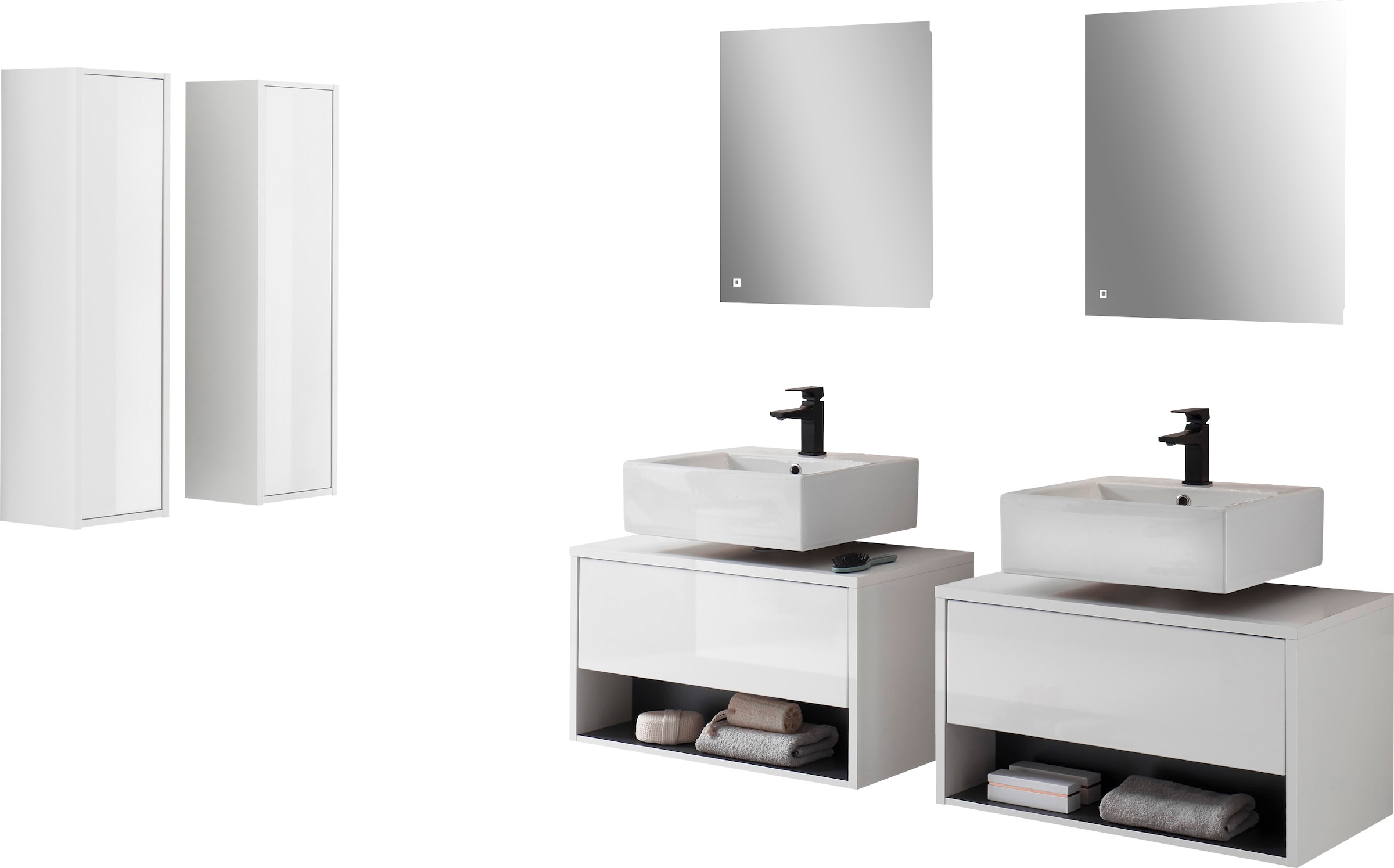 PLACES OF STYLE Badmöbel-Set "Studio Line, Bad im modernen Design, 6-teilig günstig online kaufen