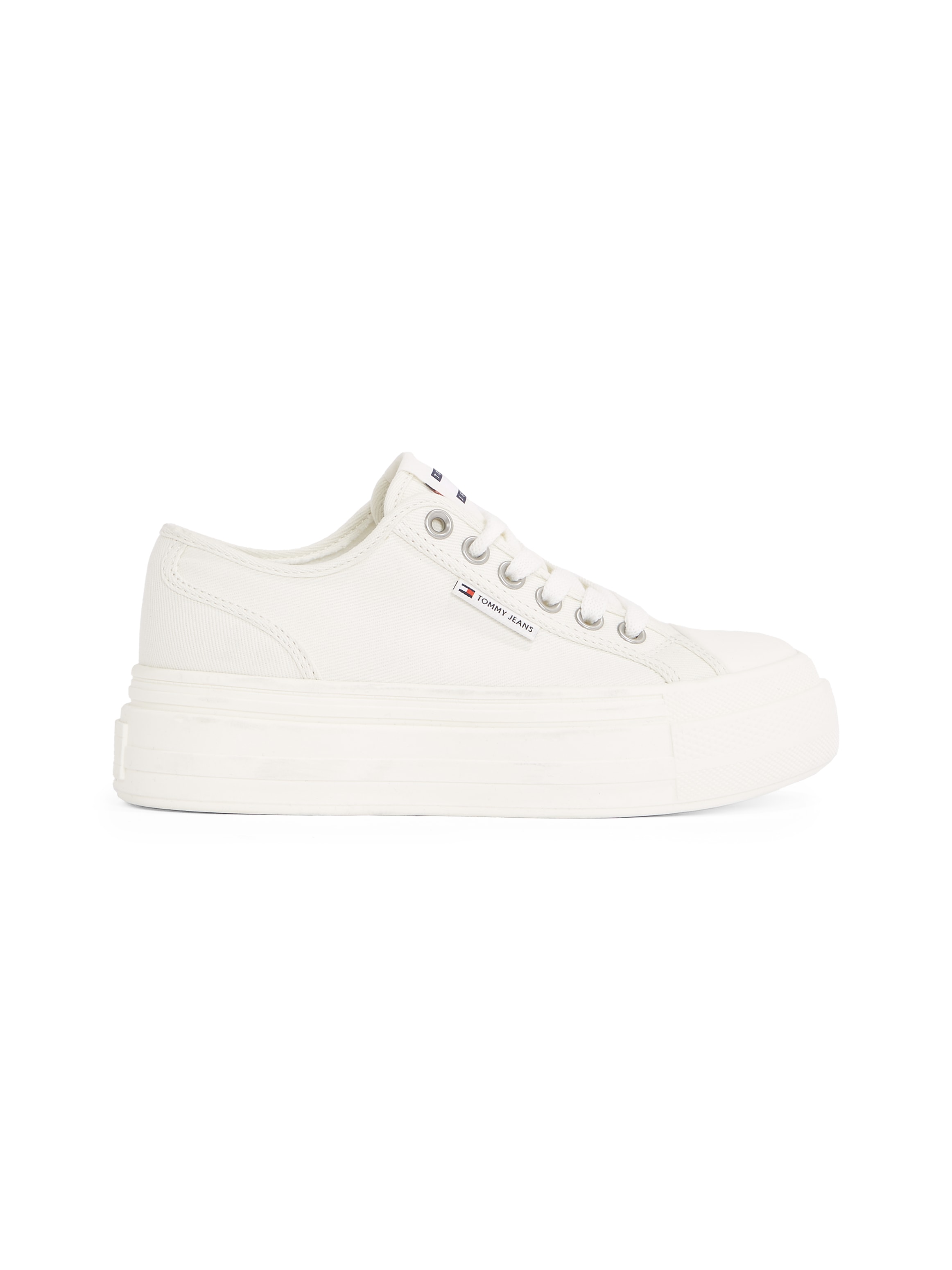 Tommy Jeans Plateausneaker »TJW FOXING FLATFORM LC«, Freizeitschuh, Halbschuh, Schnürschuh im Jeans-Look