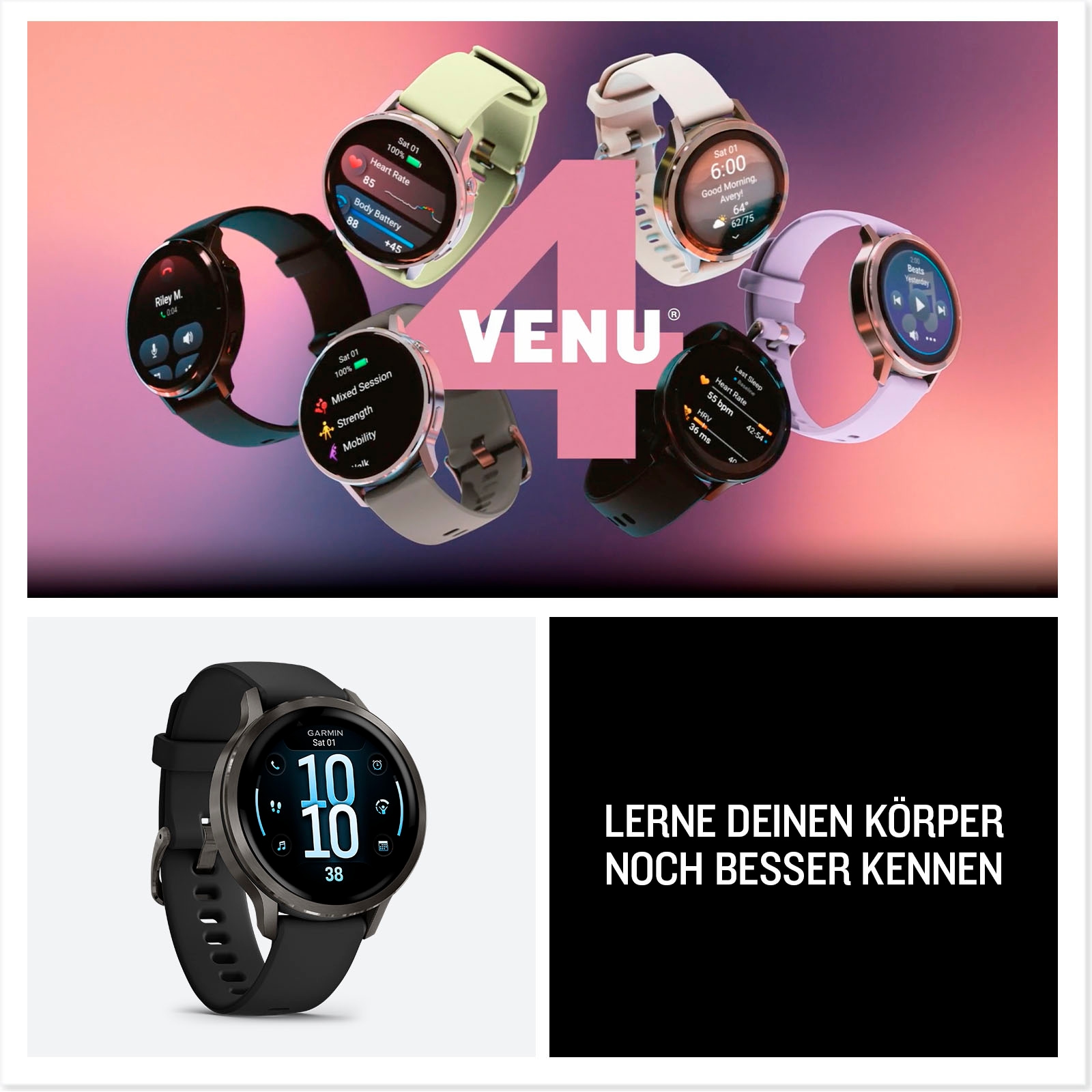 Garmin Smartwatch »Venu 4 41 mm« (3,04 cm / 1,2 ″)
