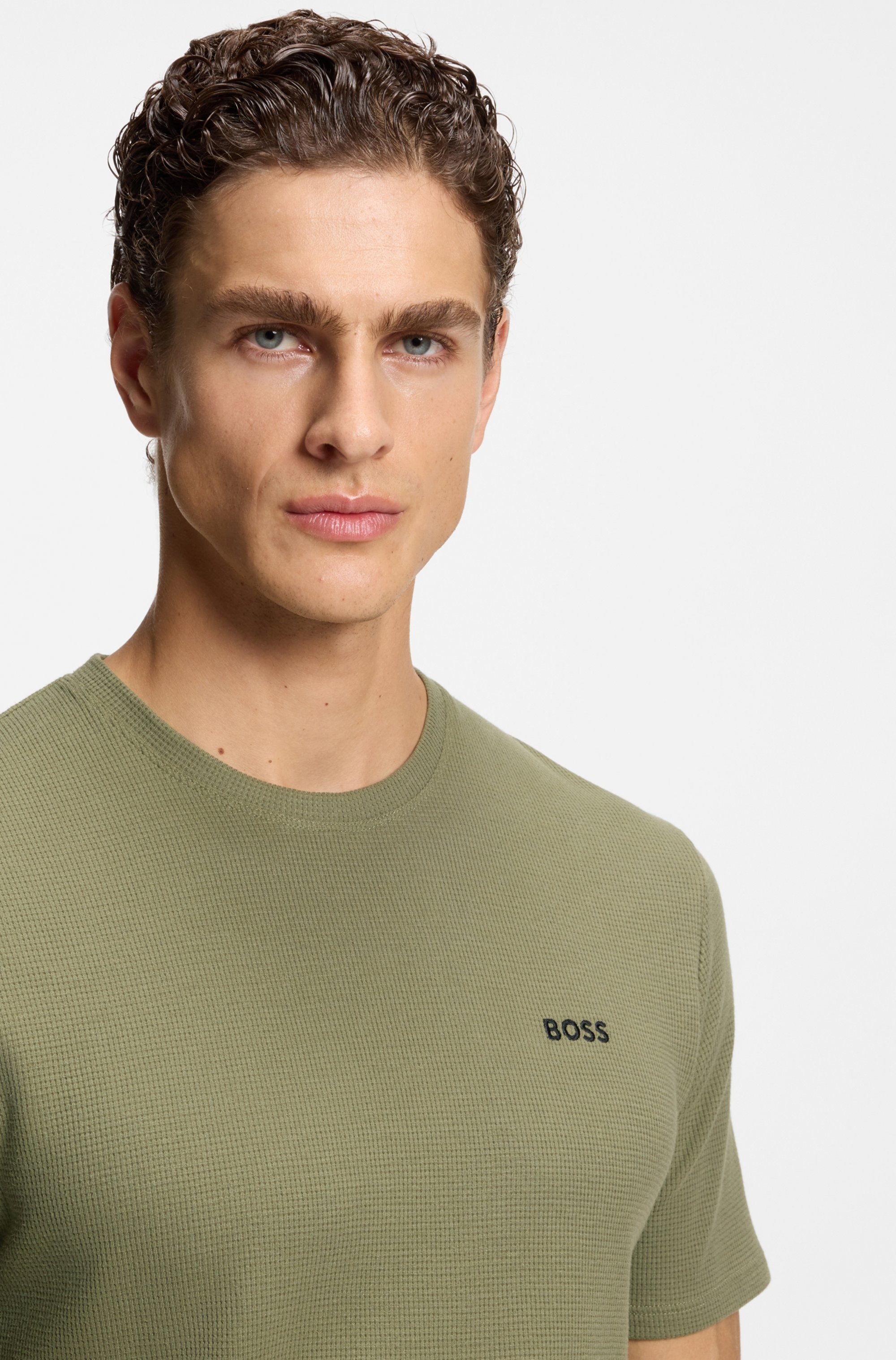 BOSS Pyjamaoberteil "Waffle T-Shirt" günstig online kaufen