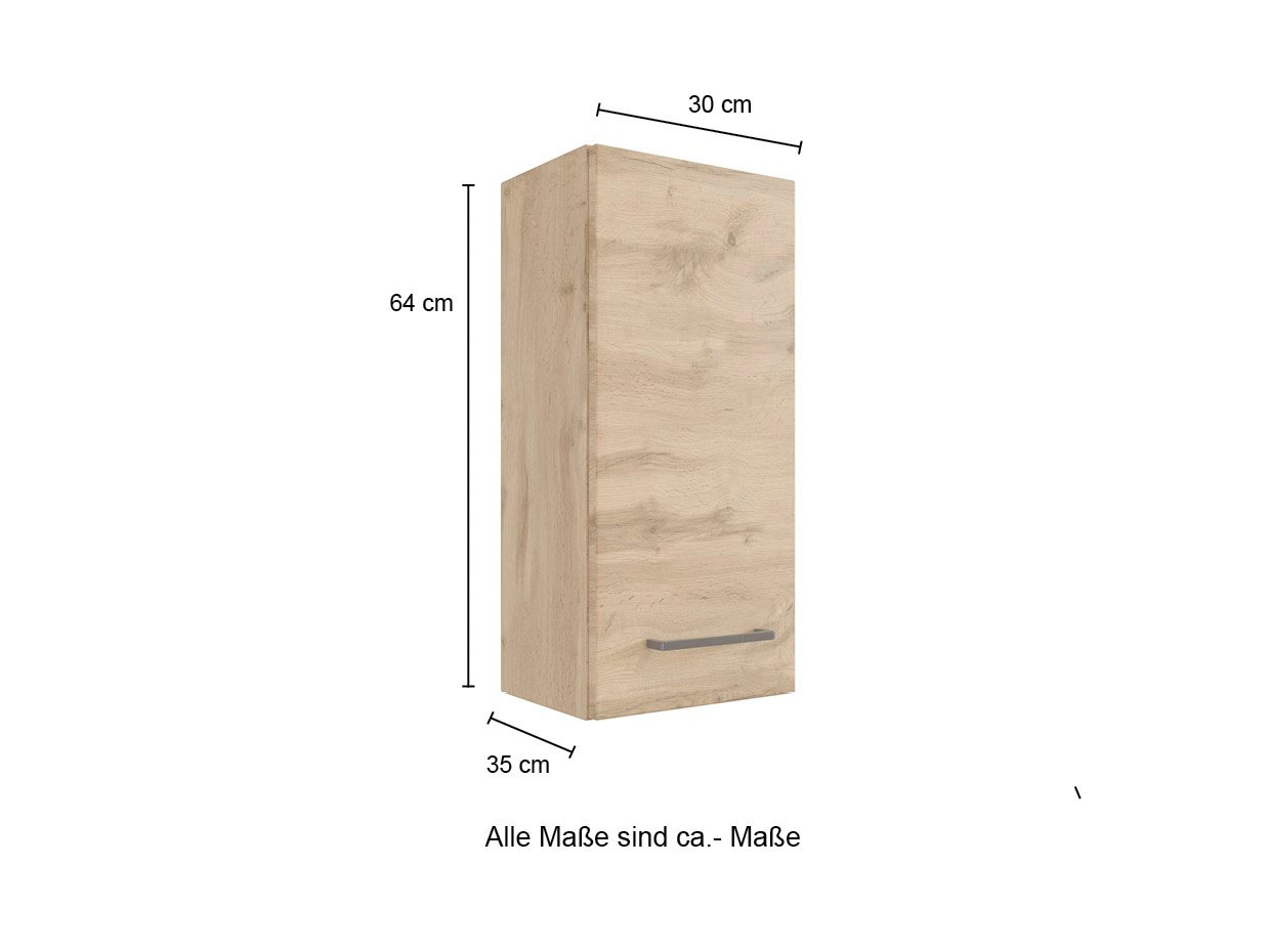 welltime Badmöbel-Set »Chicago«, (4 St., Spiegelschrank, Unterbeckenschrank, Hängeschrank, Unterschrank)