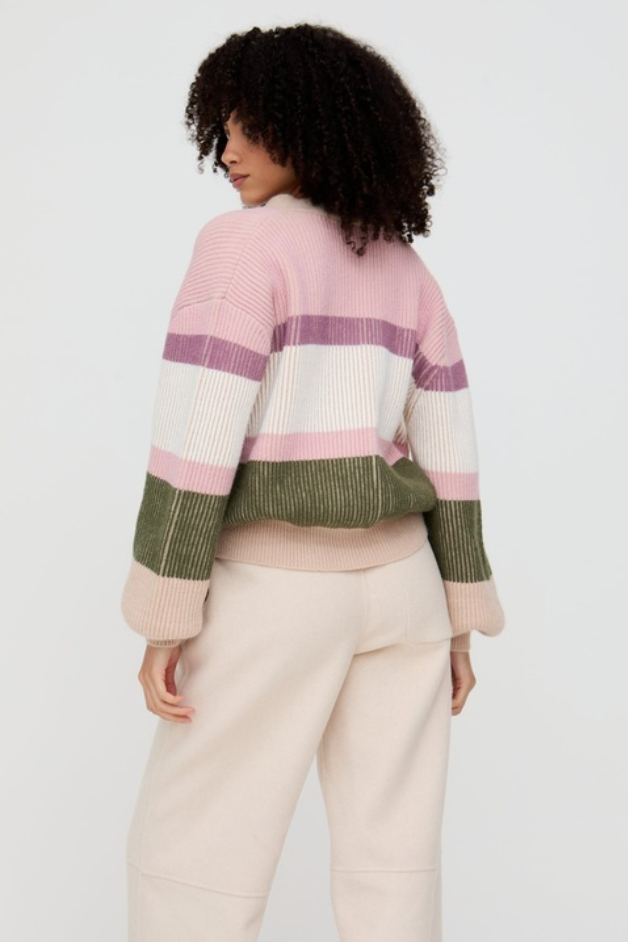 Lily and Lionel Strickjacke »Holly Button Front Stripe Print Cardigan Damen«