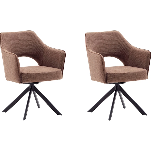 MCA furniture 4-Fußstuhl »Tonala«, (Set), 2 St., Velourstoff grob, mit  Nivellierung 180° drehbar kaufen | BAUR