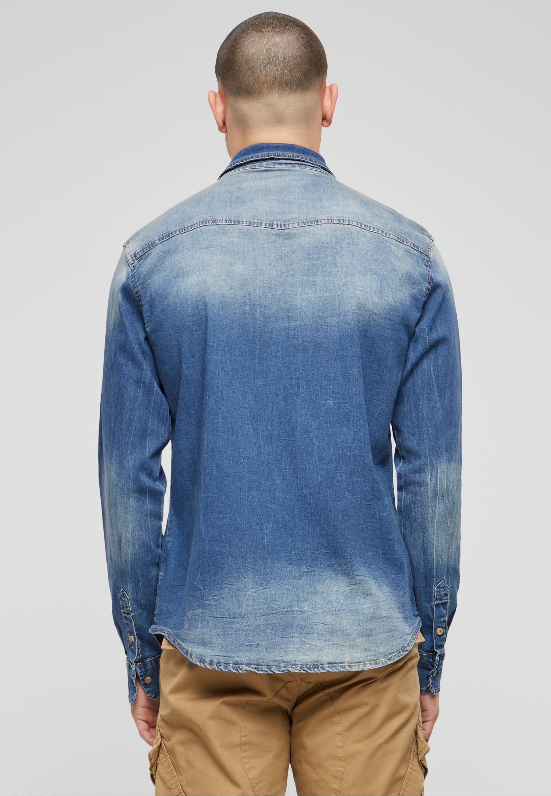 Brandit Langarmhemd »Brandit Herren Riley Denim Shirt«, (1 tlg.)
