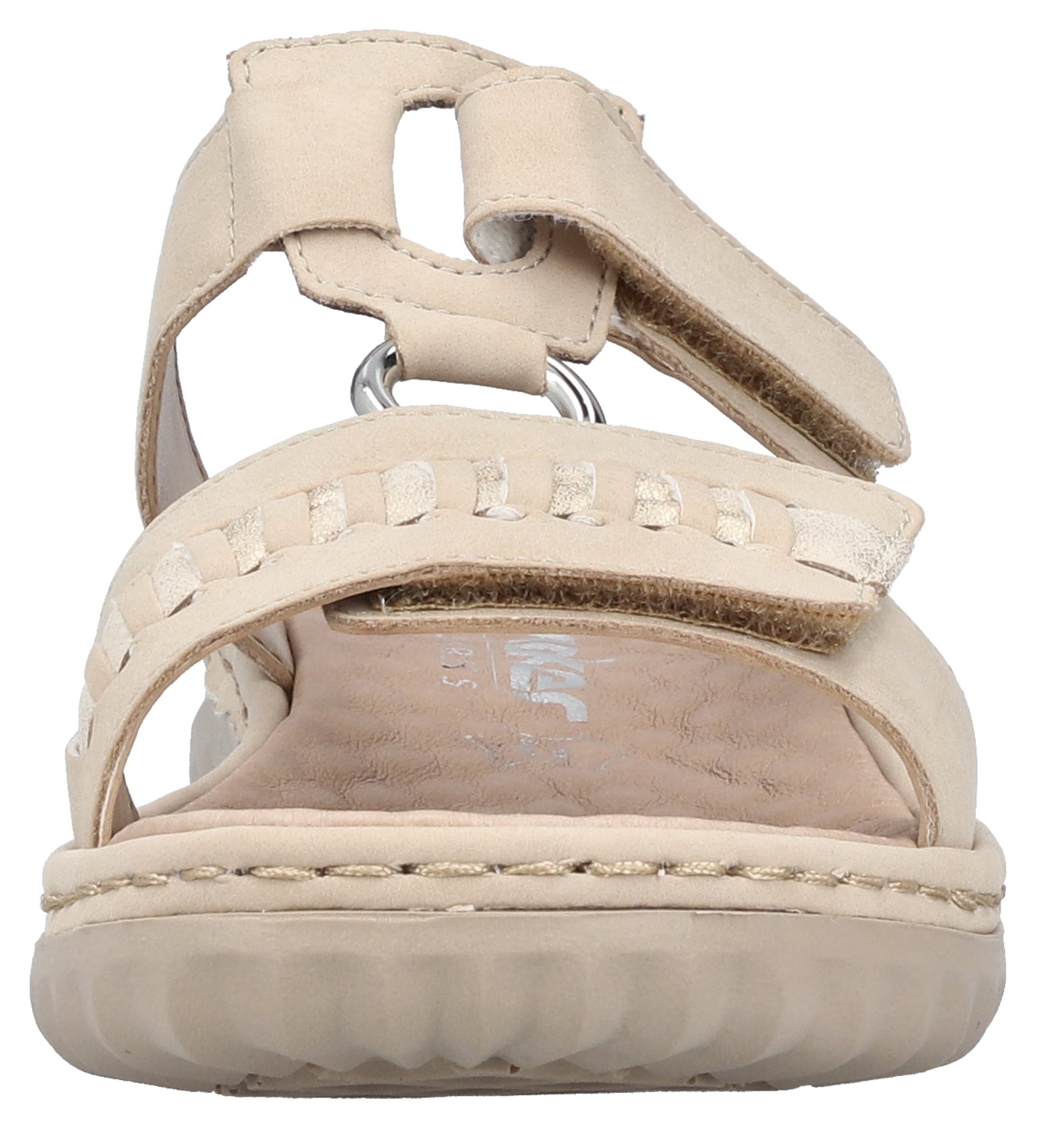 Rieker Pantolette, Sommerschuh, Strandschuh mit regulierbaren Klettverschlüssen