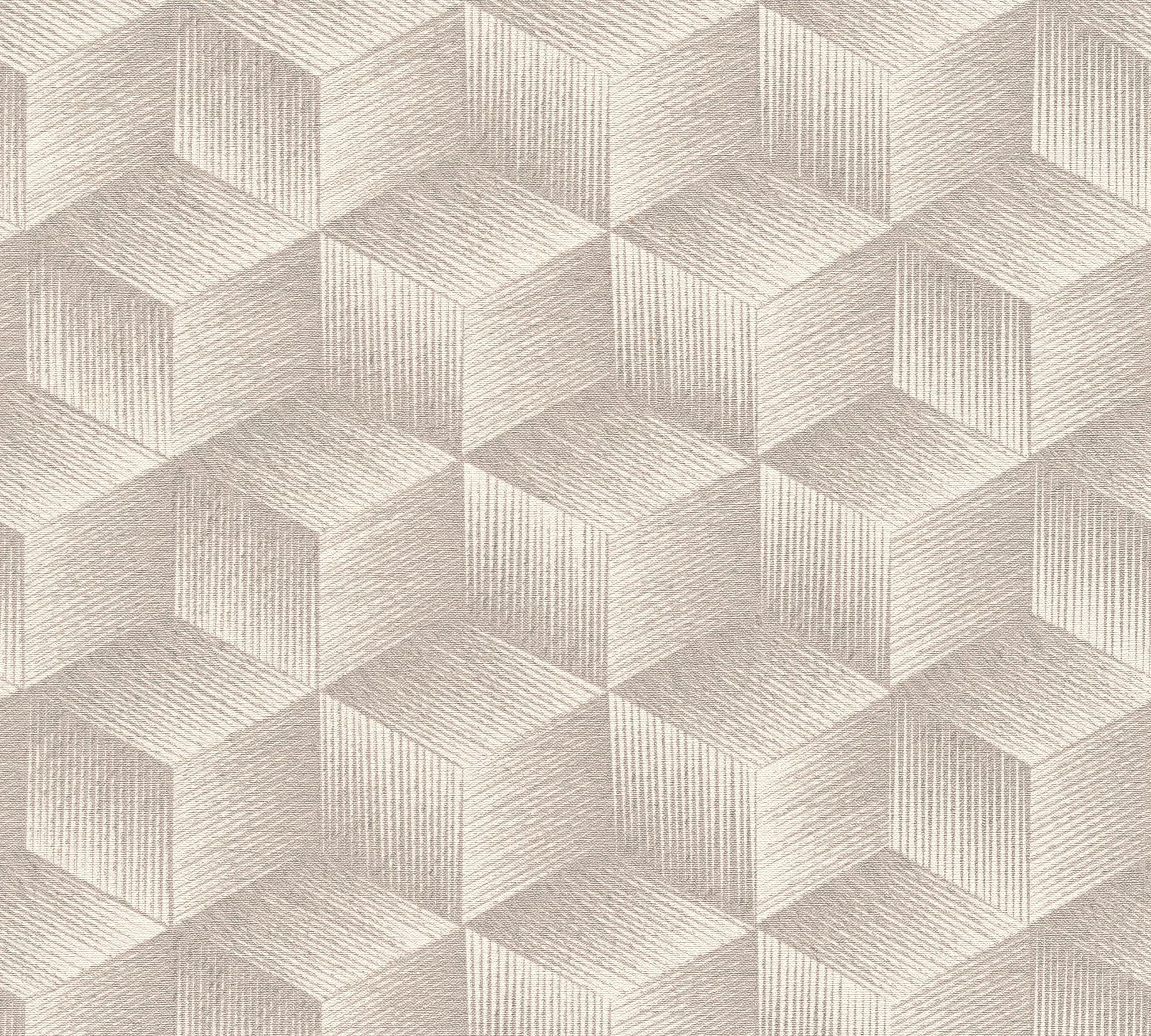 A.S. Création Vliestapete »Natural Living 3D Tapete« gemustert | matt | neutral leicht strukturiert 3D Tapete Vlies Vlies Wand Tapeten Wohnzimmer Schlafzimmer Küche Optik