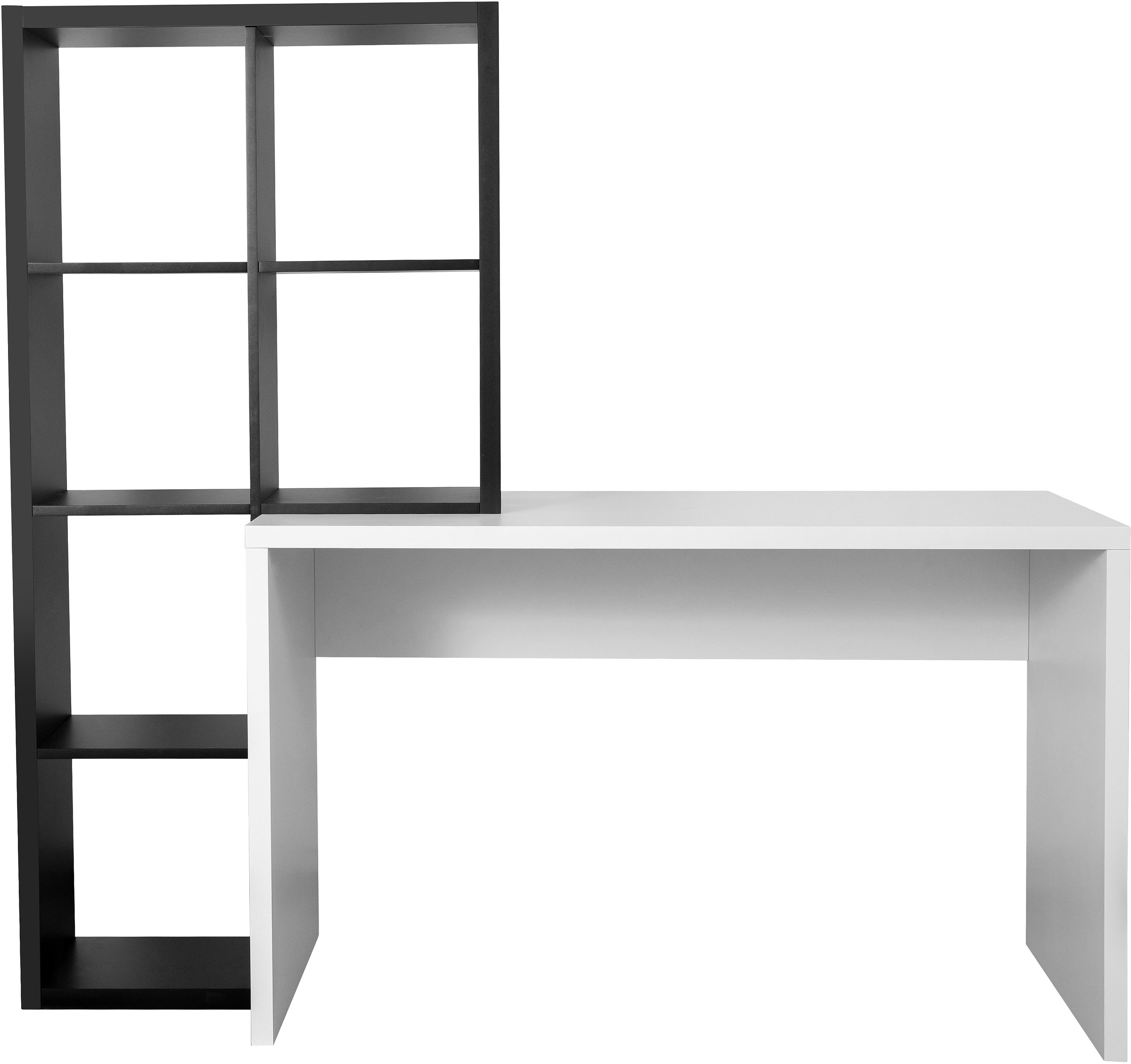 Thumbnail - OTTO home Regal-Schreibtisch "Triest, Computertisch mit Raumtrenner, Breite 156 cm", Regalelement flexibel montierbar, 6...