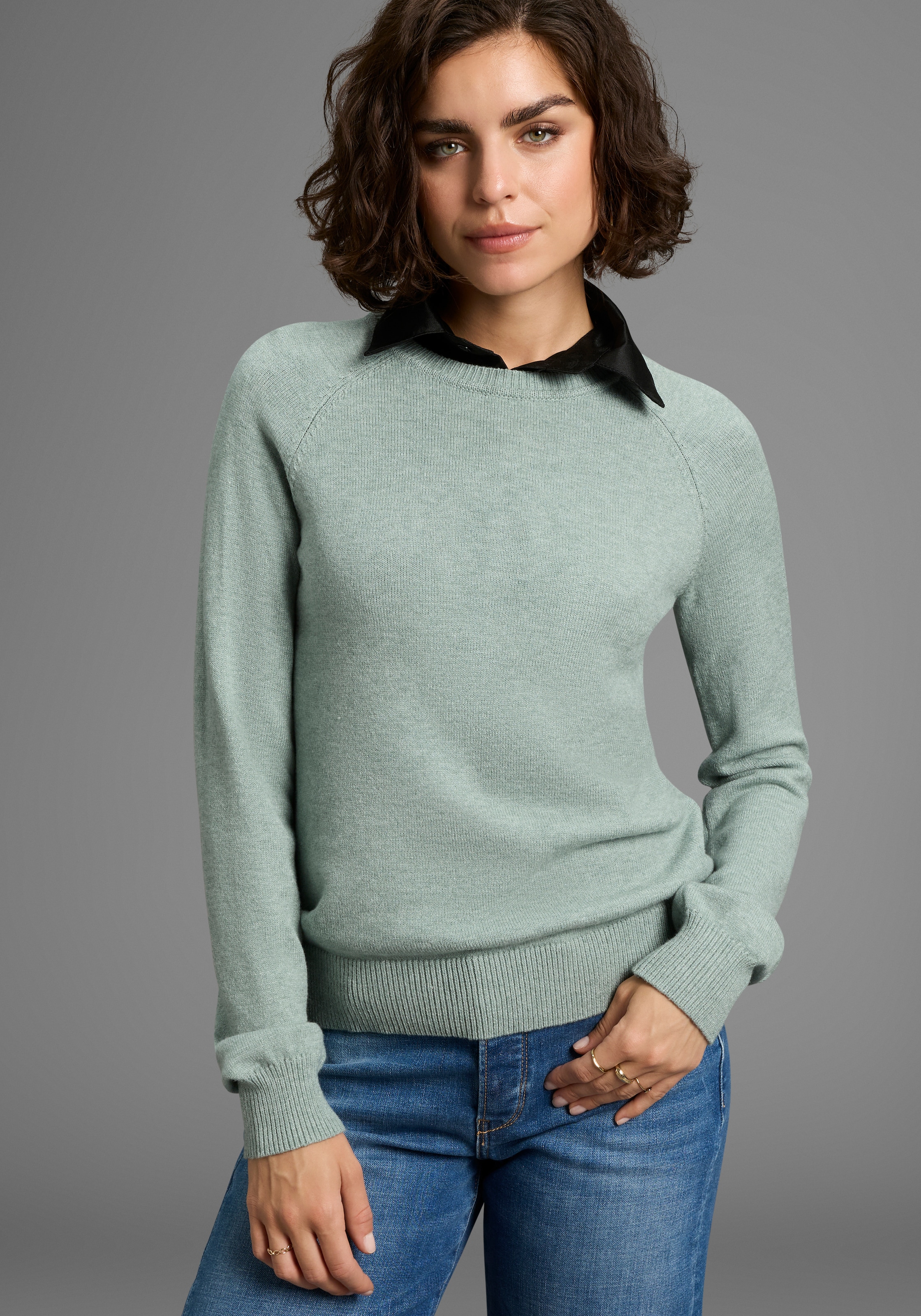 Laura Scott Strickpullover, mit Rippkragen - NEUE KOLLEKTION günstig online kaufen