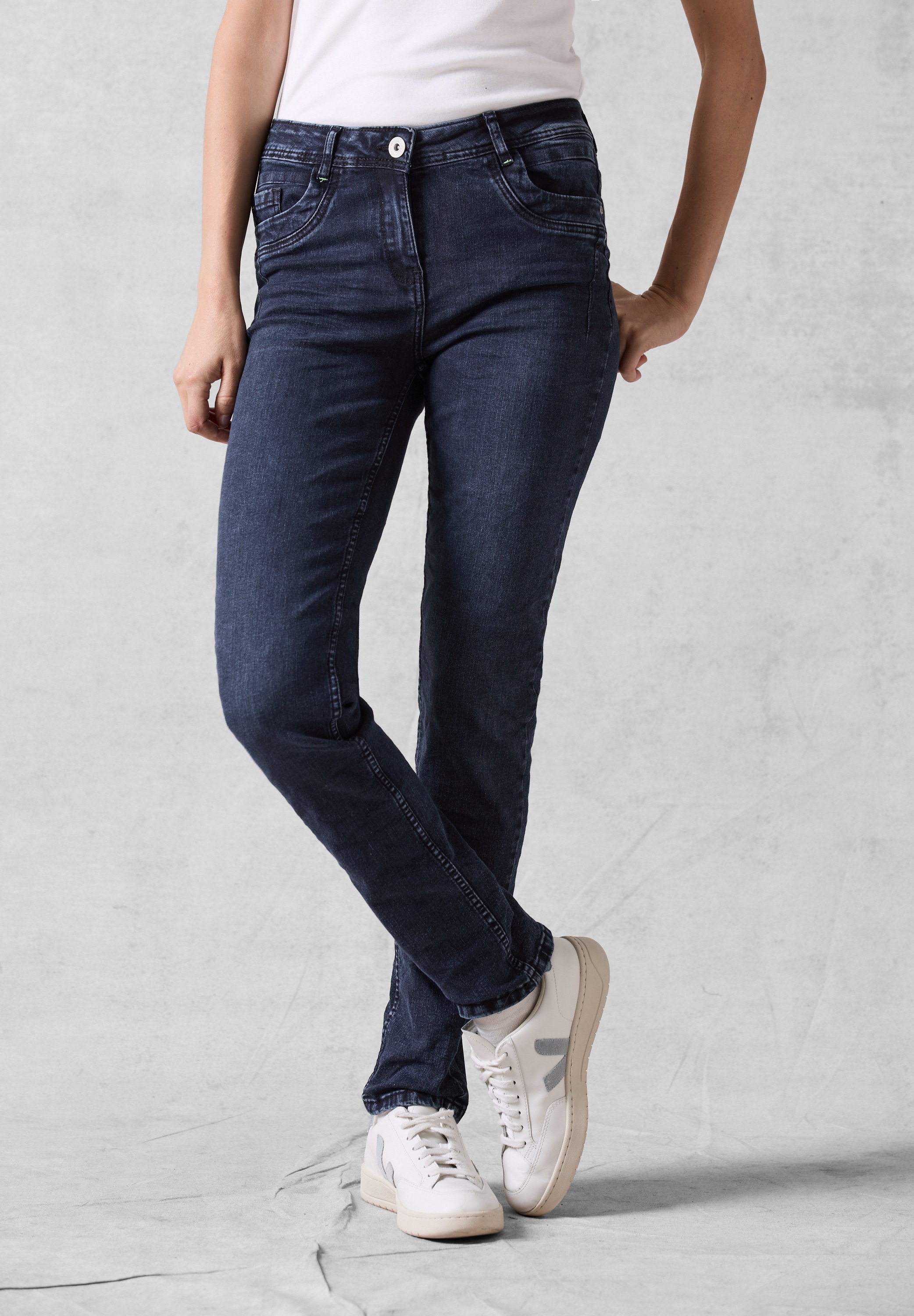 Cecil Slim-fit-Jeans, High Waist