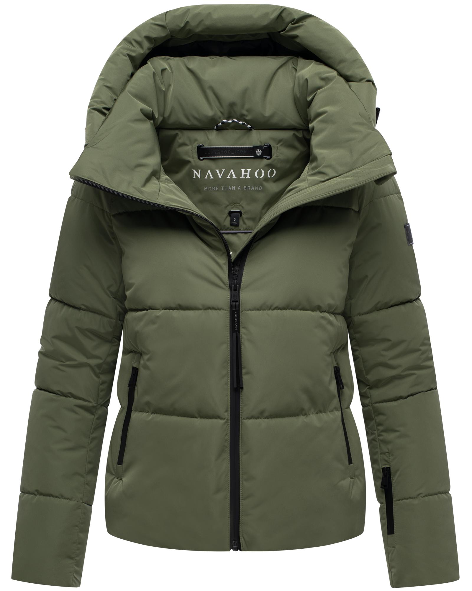 Navahoo Steppjacke "Frostherz XIV" mit Kapuze Kurze gesteppte Damen Winterjacke mit abnehmbarer Kapuze