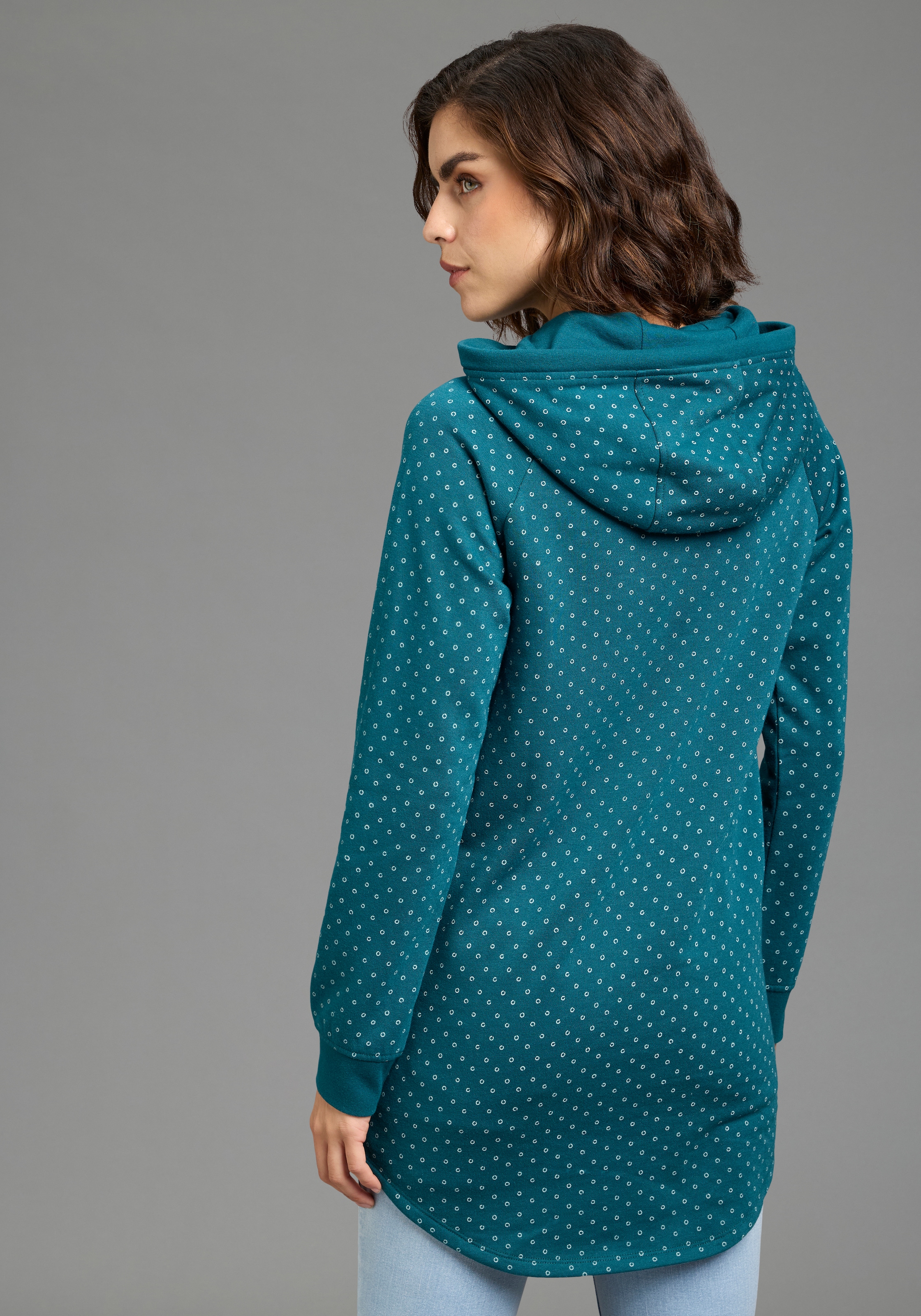 KangaROOS Longsweatshirt , mit Kapuze und Kordelzügen, figurumspielende Passform

