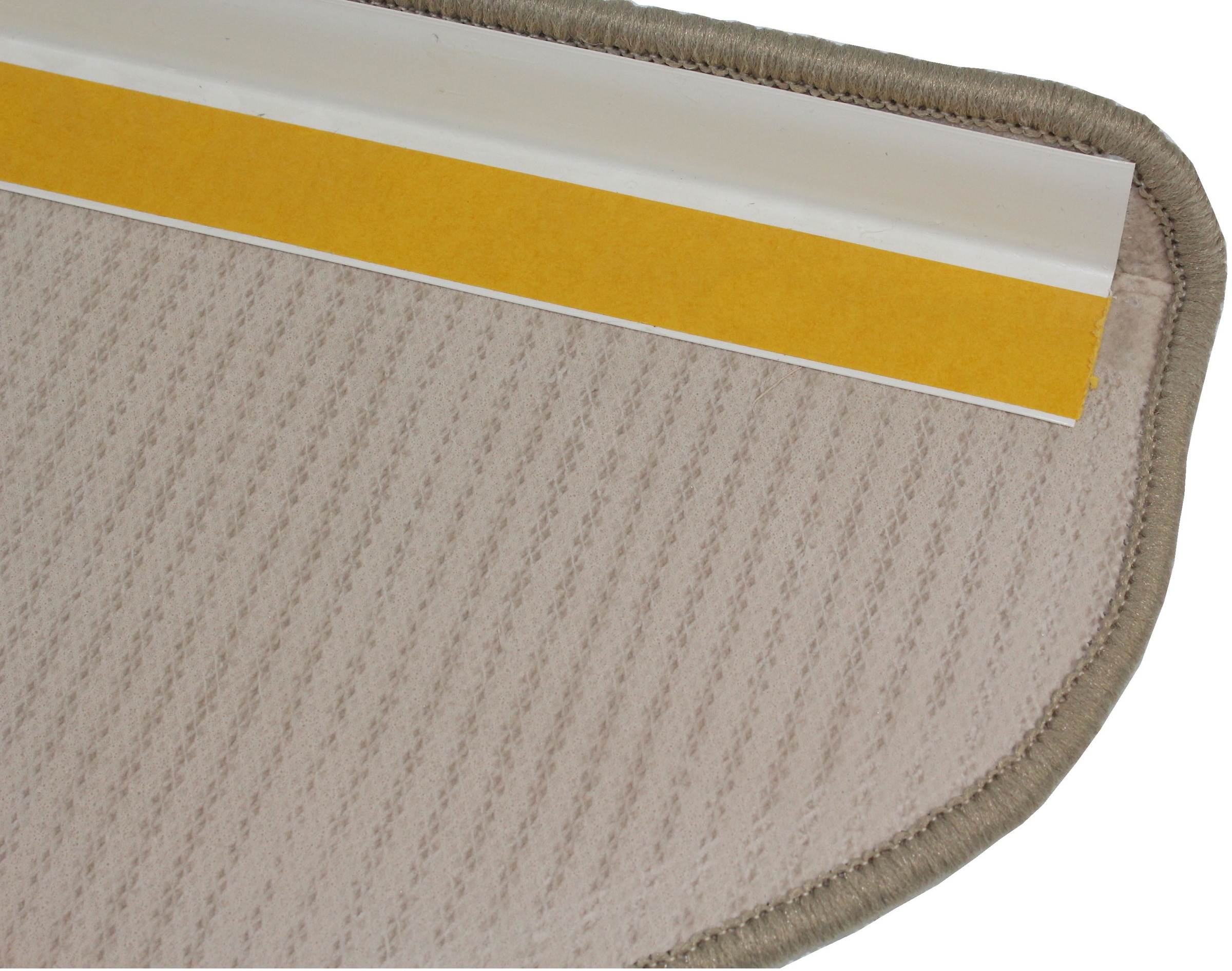 Thumbnail - Dekowe Stufenmatte "Mara S2" halbrund 5 mm Höhe 100% Sisal, große Farbauswahl, selbstklebend, auch als Set 15 Stück