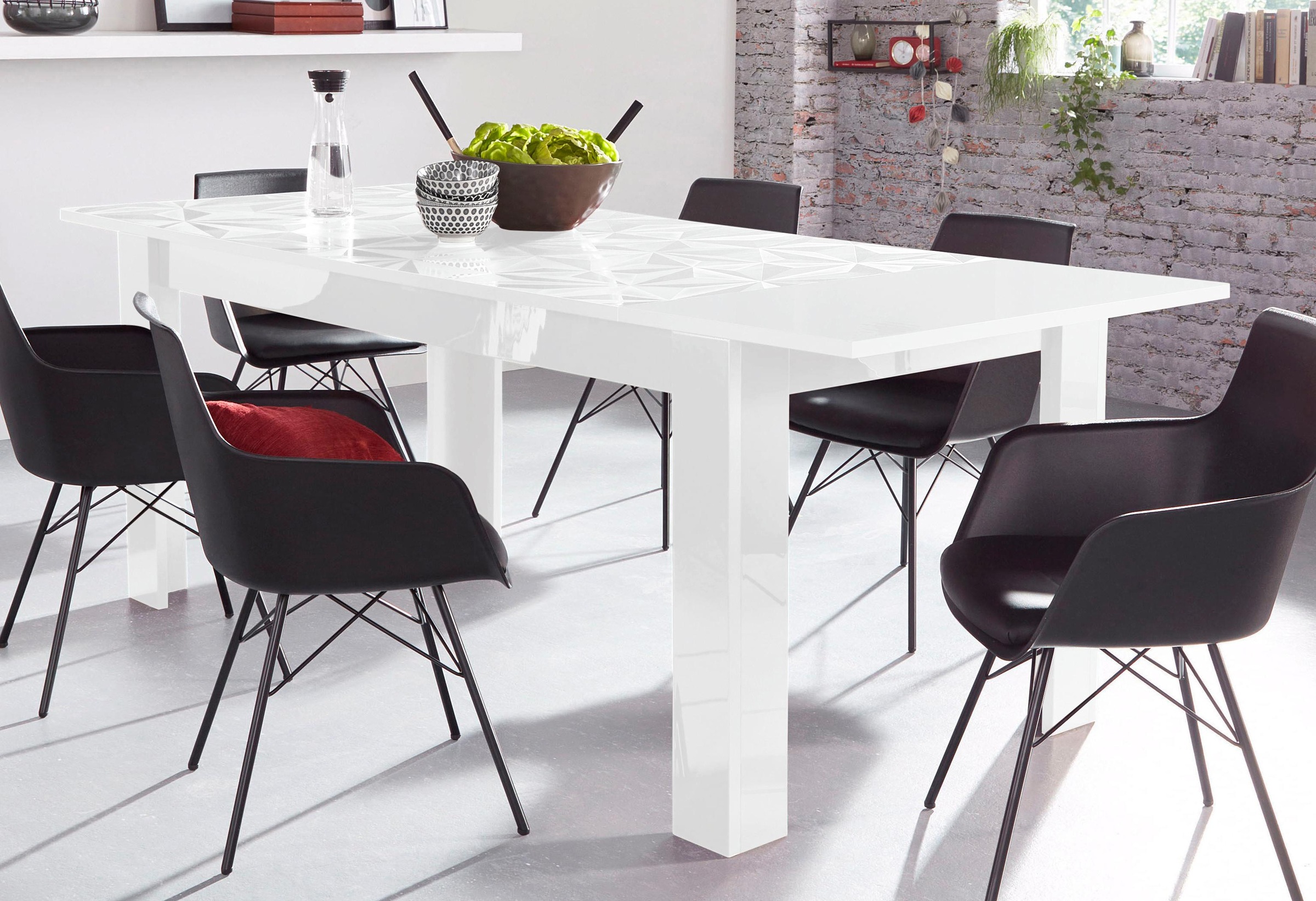 Thumbnail - INOSIGN Esstisch "Prisma 137x90 cm, Esszimmertisch, ausziehbar, erweiterbar auf 185 cm" rechteckig,Tischplatte Stärke 22...