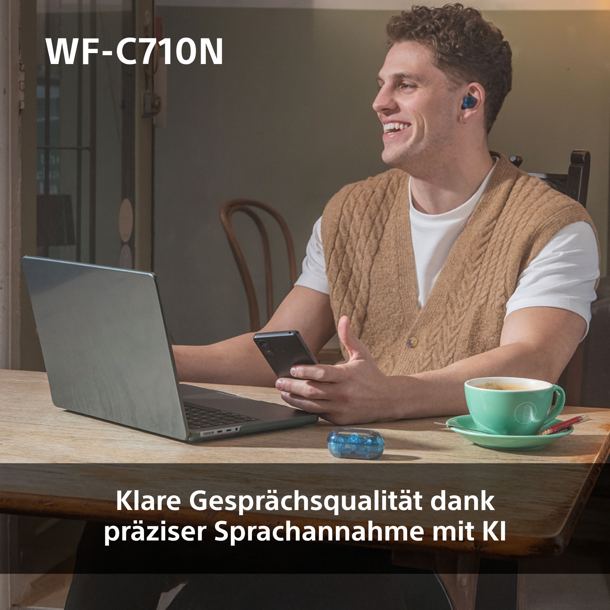 Sony In-Ear-Kopfhörer »WF-C710N«, Bluetooth-A2DP Bluetooth-AVRCP Bluetooth (Audio Video Remote Control Profile)-HFP-HSP, Active Noise Cancelling (ANC)-Freisprechfunktion-Multi-Point-Verbindung-Rauschunterdrückung-Sprachsteuerung