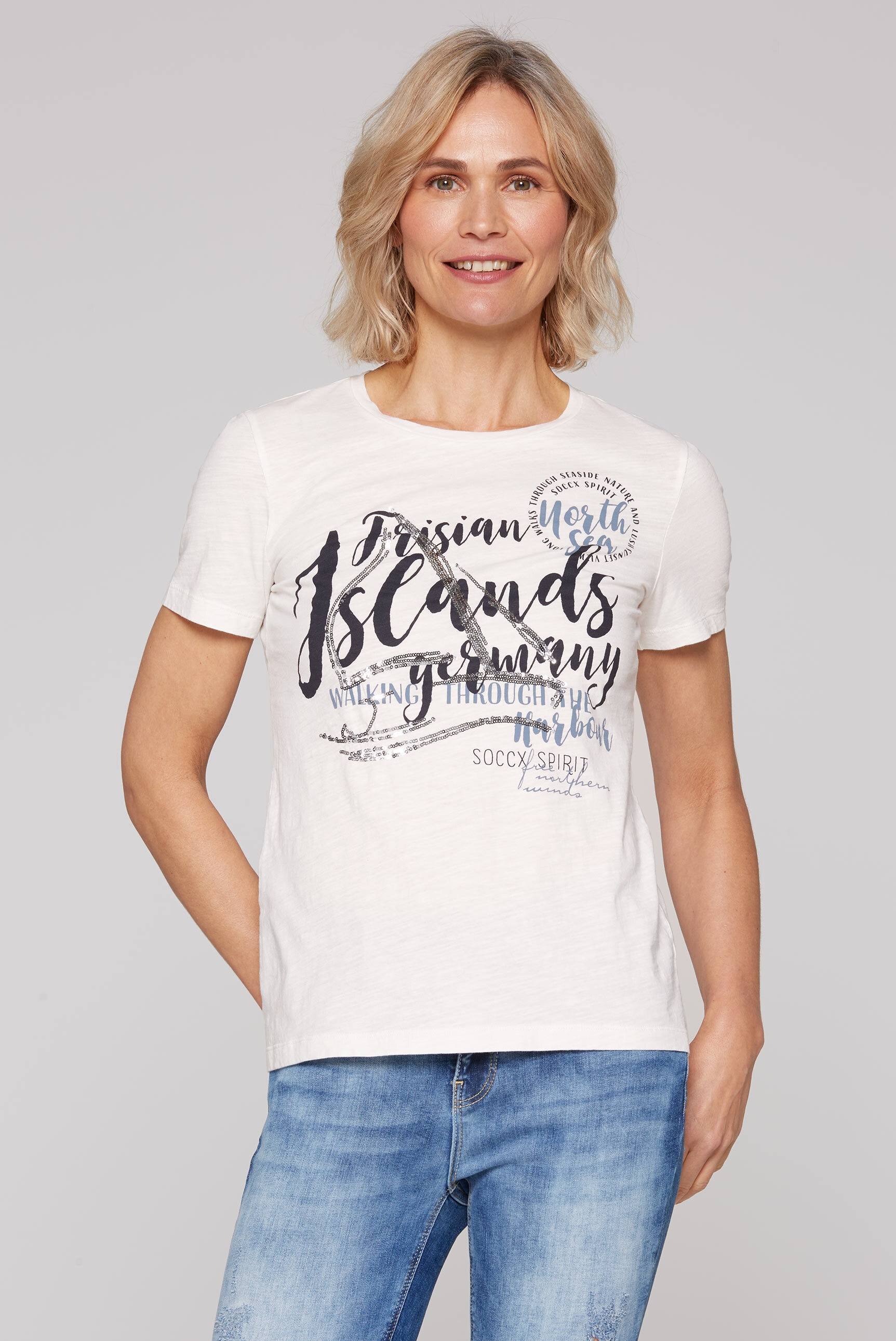 SOCCX Rundhalsshirt, aus Baumwolle günstig online kaufen