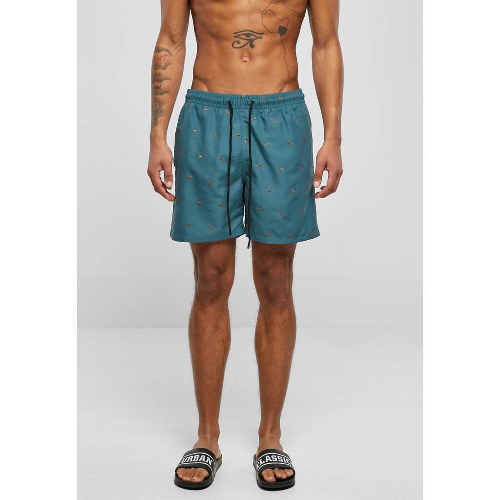 URBAN CLASSICS Badeshorts »Urban Classics Herren Embroidery Swim Shorts«