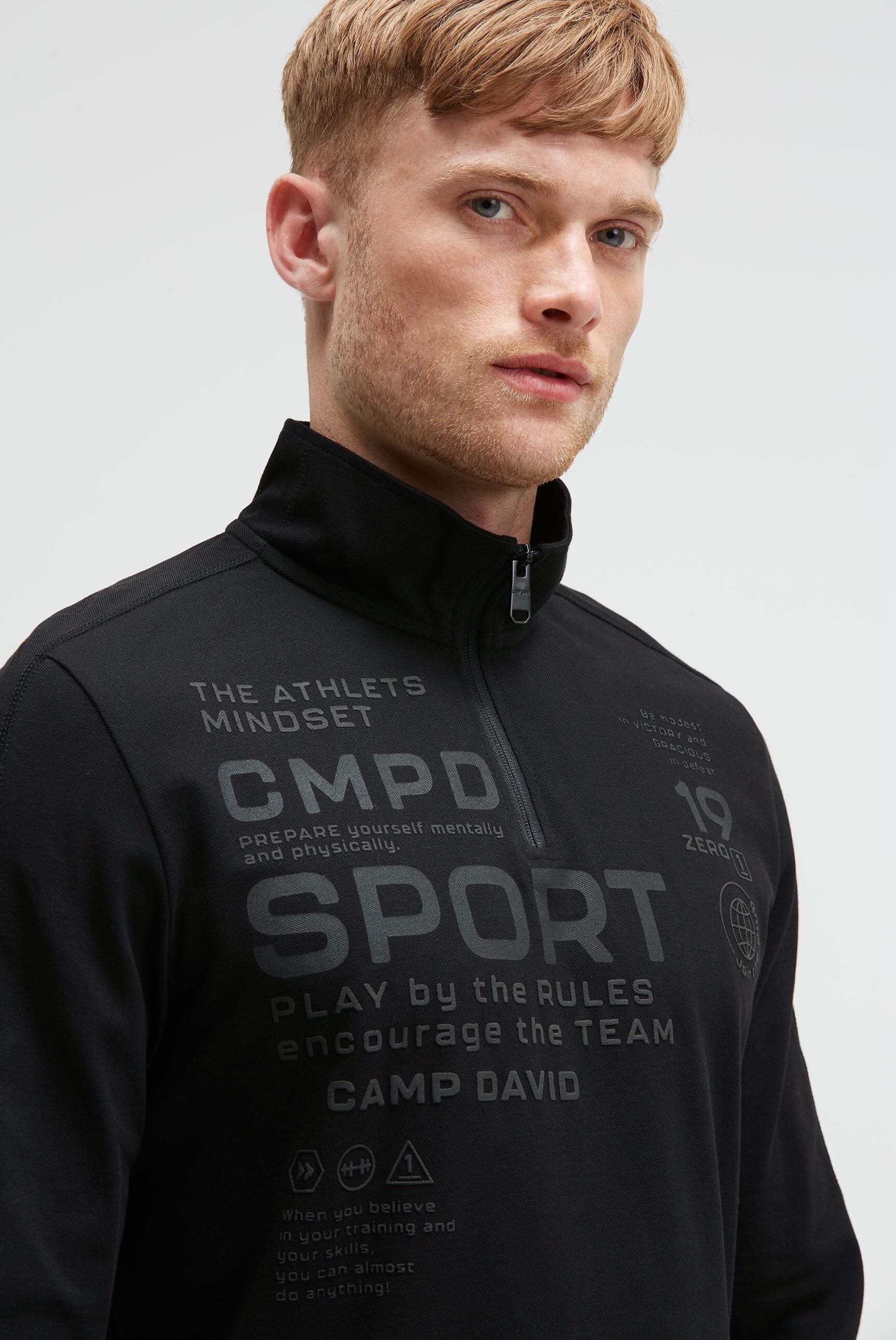 CAMP DAVID Langarmshirt, mit Baumwolle