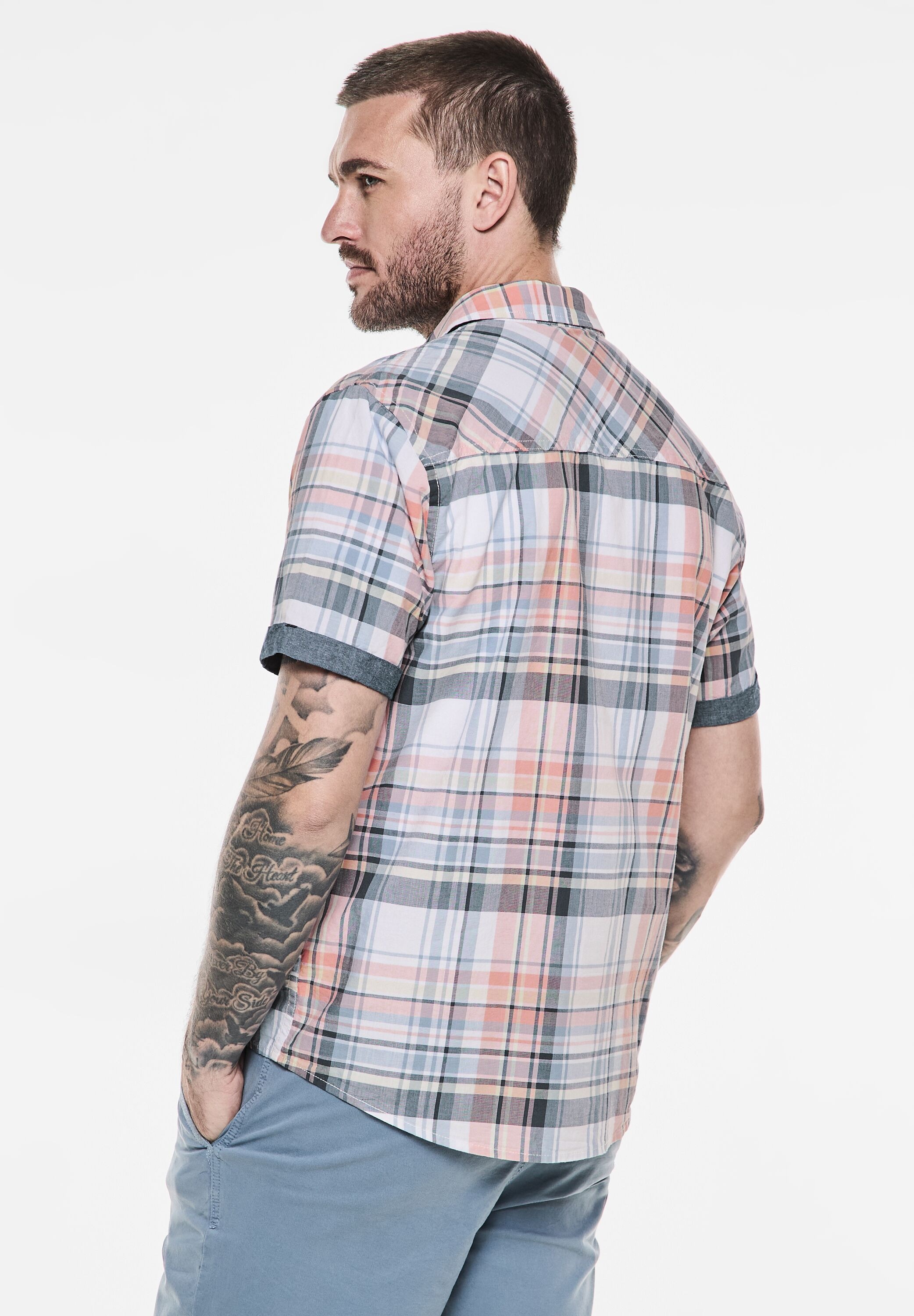 STREET ONE MEN Karohemd, aus reiner Baumwolle