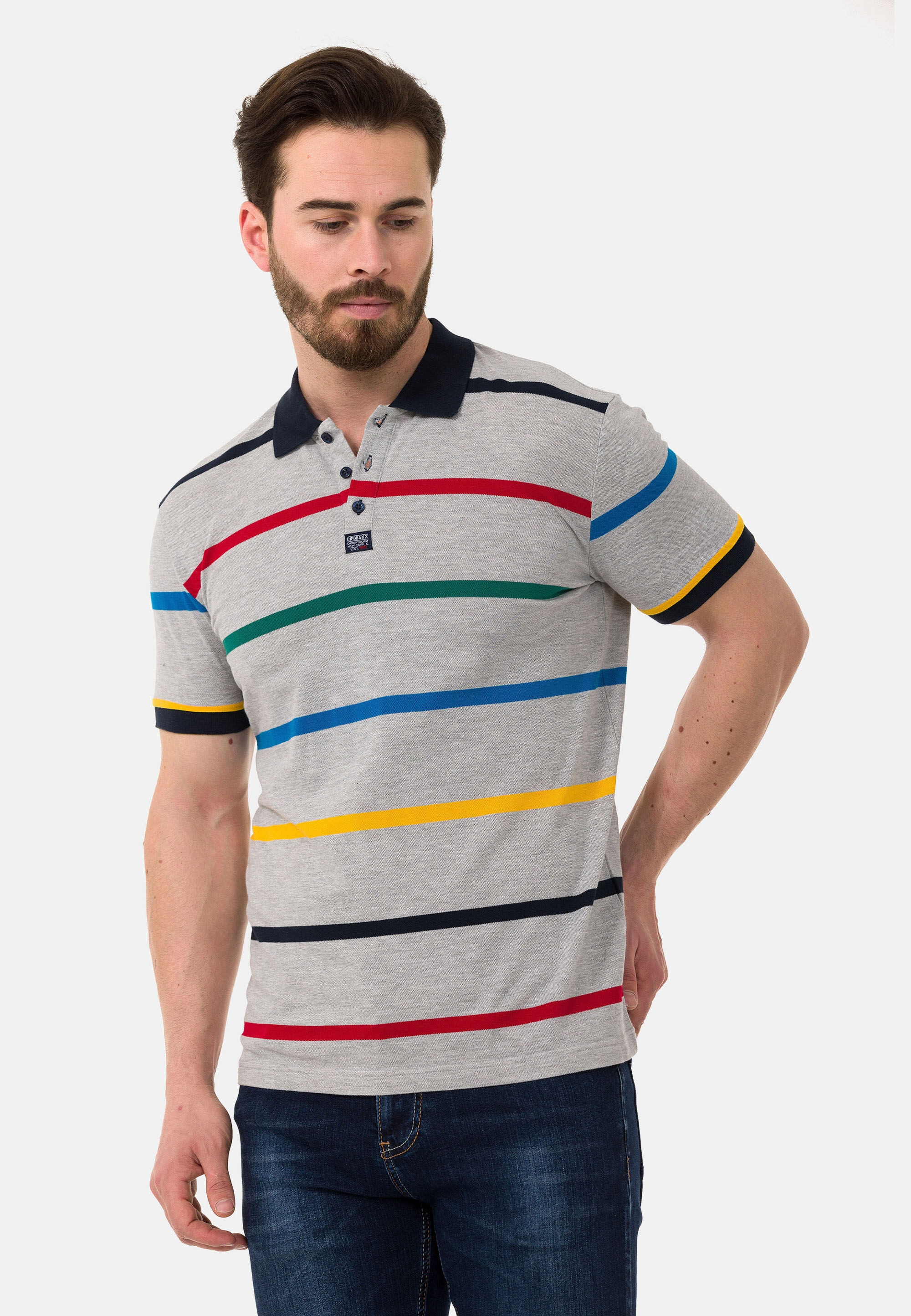Cipo & Baxx T-Shirt »CT749« gerade geschnitten